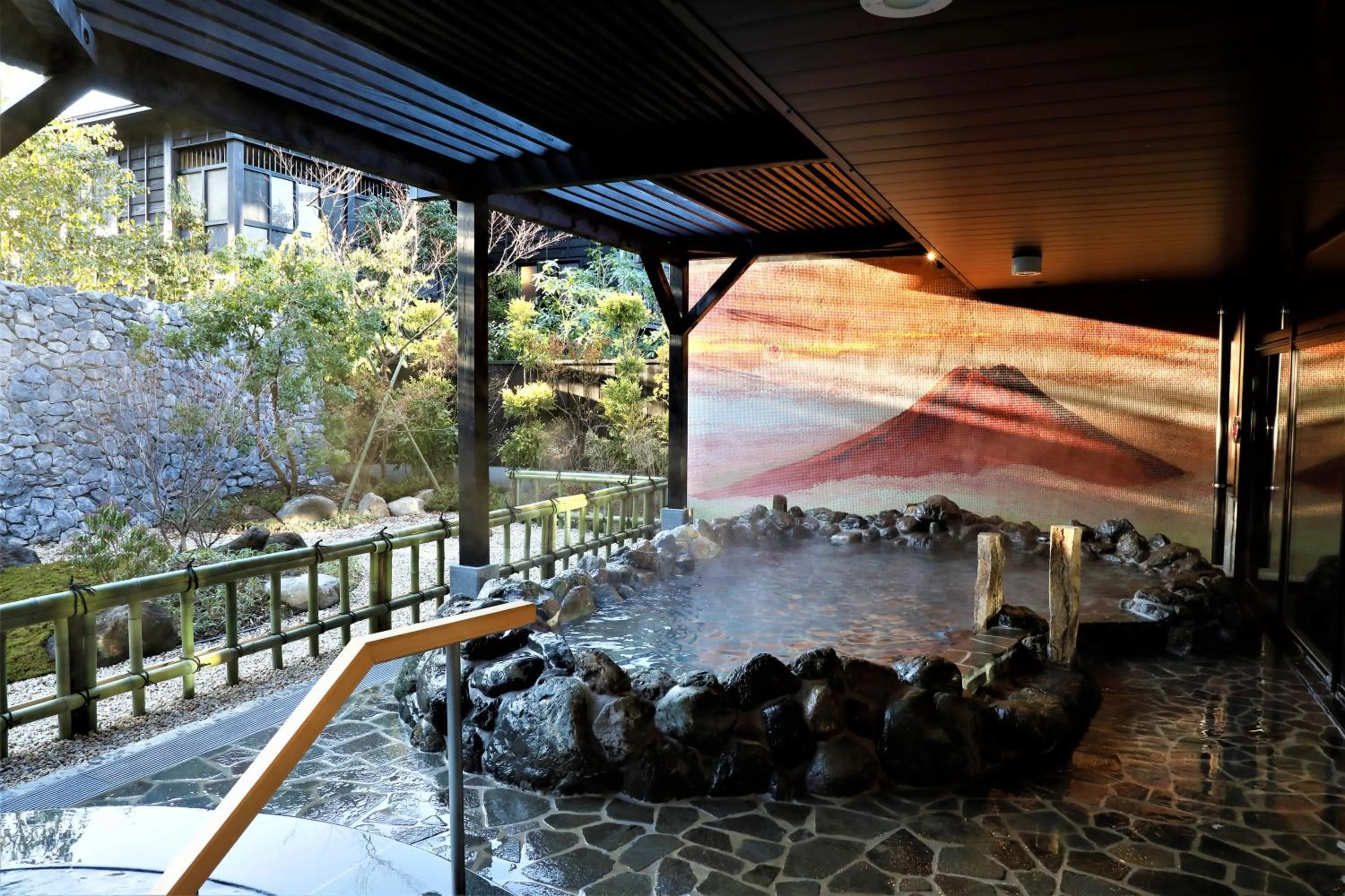 Hot Spring Bath in Hotel Morinokaze Hakone Sengokuhara