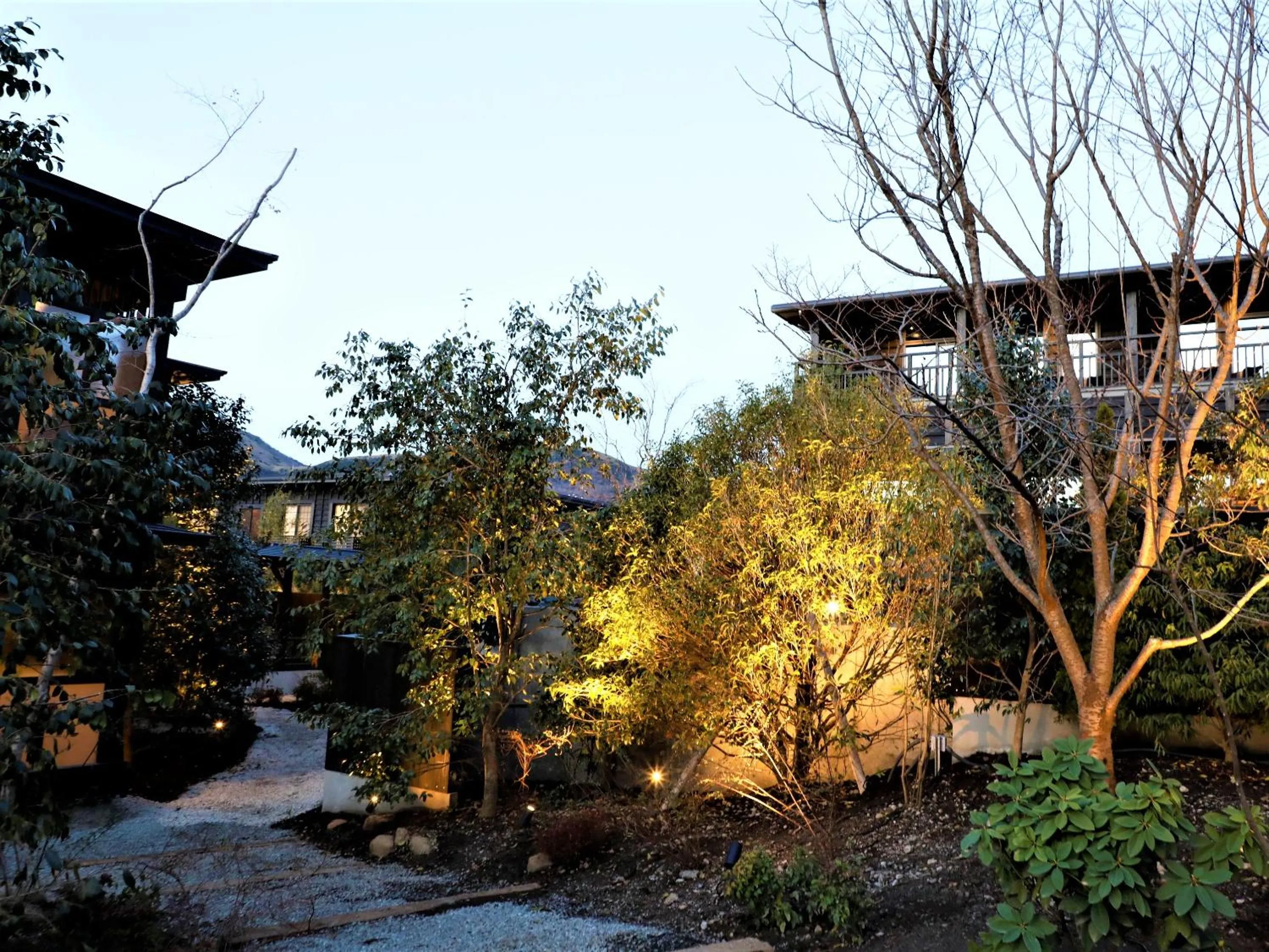 Inner courtyard view in Hotel Morinokaze Hakone Sengokuhara