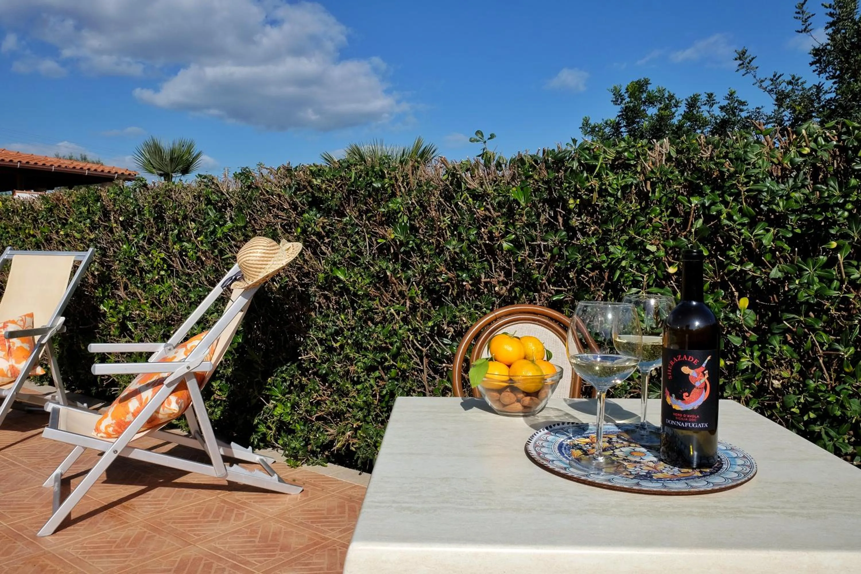 Patio in B&B Il Mandorleto Avola