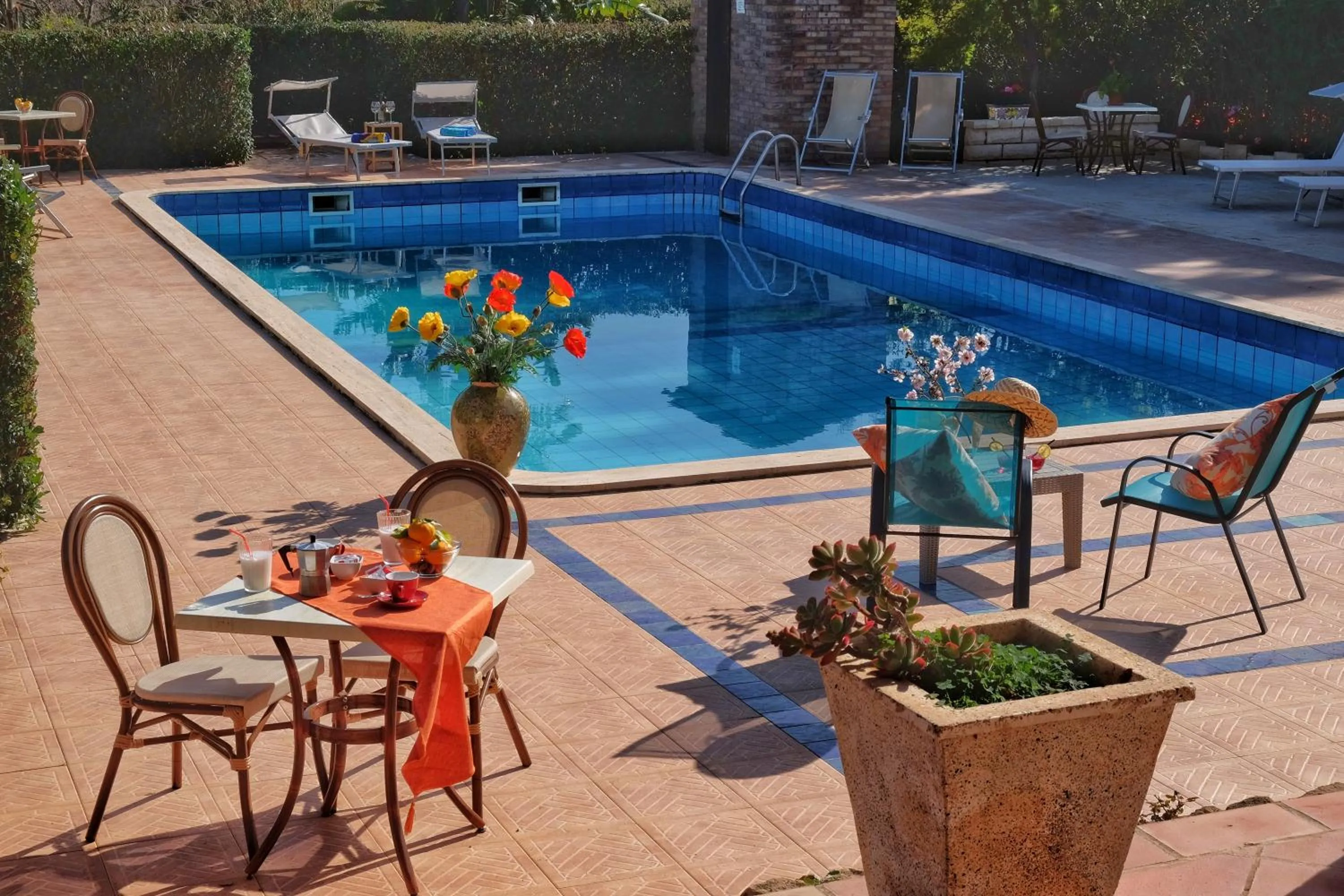 Pool view in B&B Il Mandorleto Avola