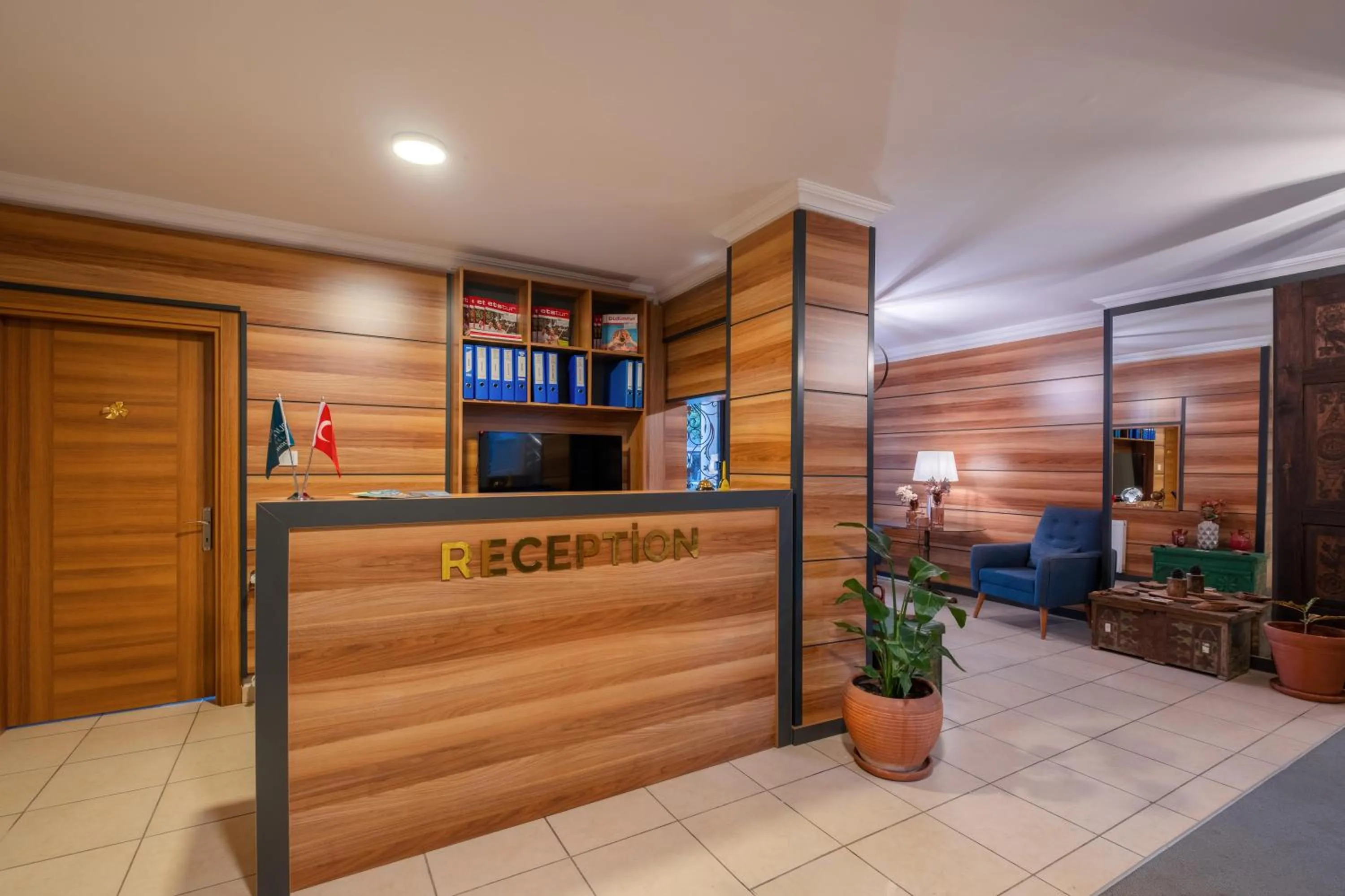 Lobby or reception in Platanus Hotel Altınoluk