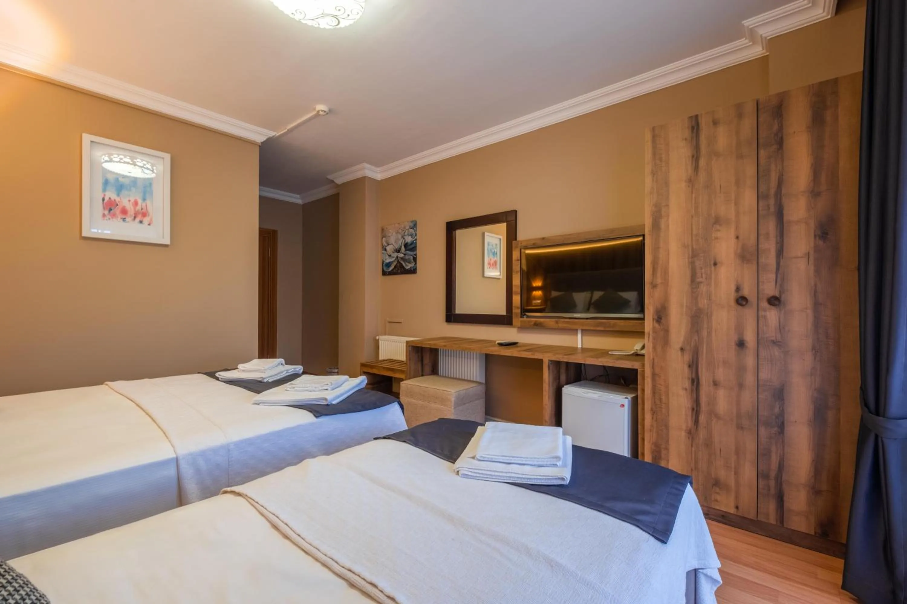TV and multimedia, Bed in Platanus Hotel Altınoluk