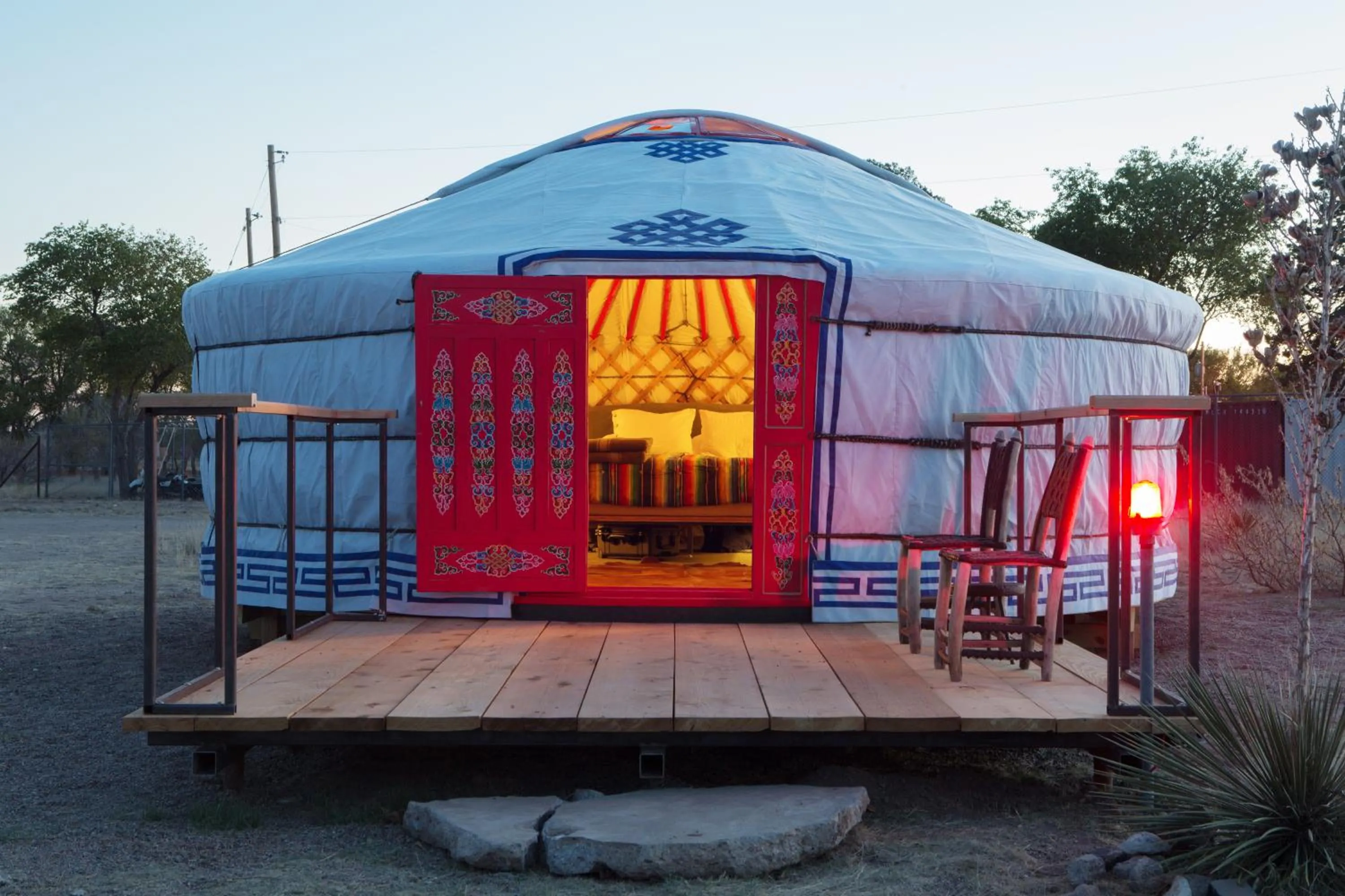 Bed in El Cosmico
