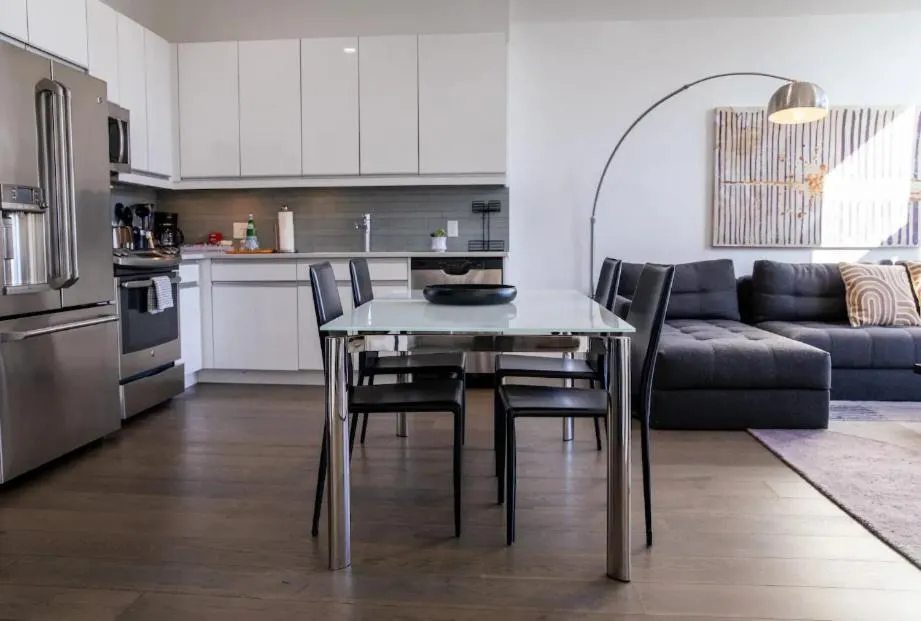 Dining area in Dharma Home Suites Hoboken