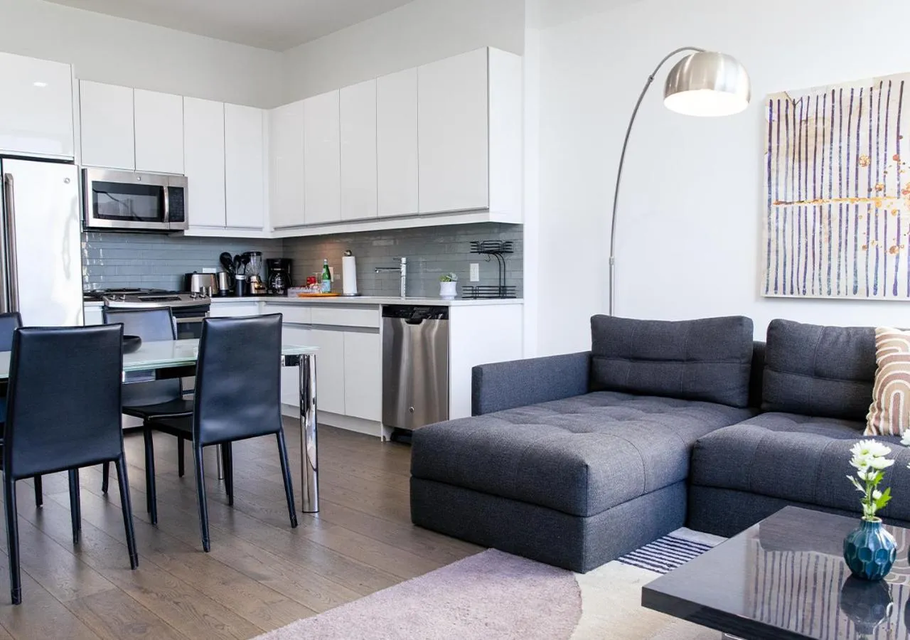 Dining area in Dharma Home Suites Hoboken