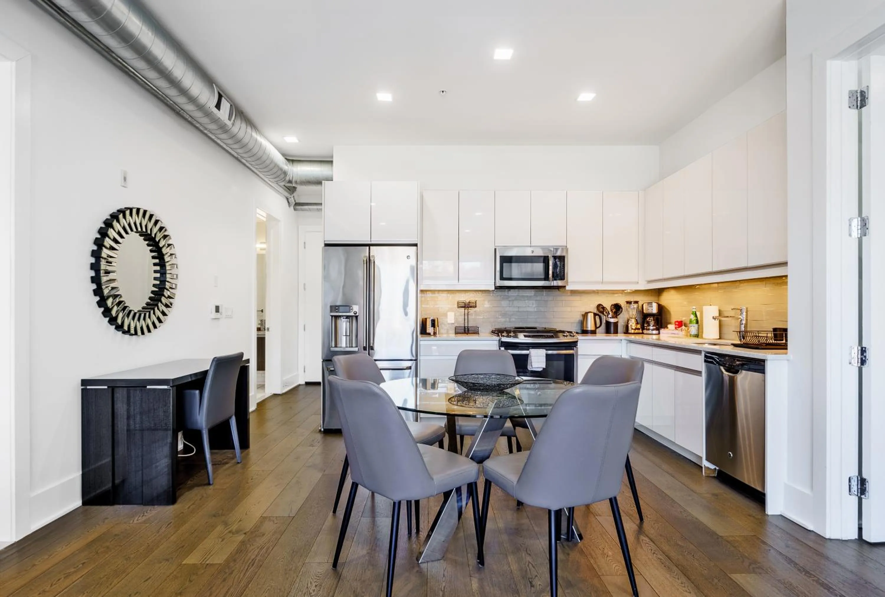 Dining area in Dharma Home Suites Hoboken