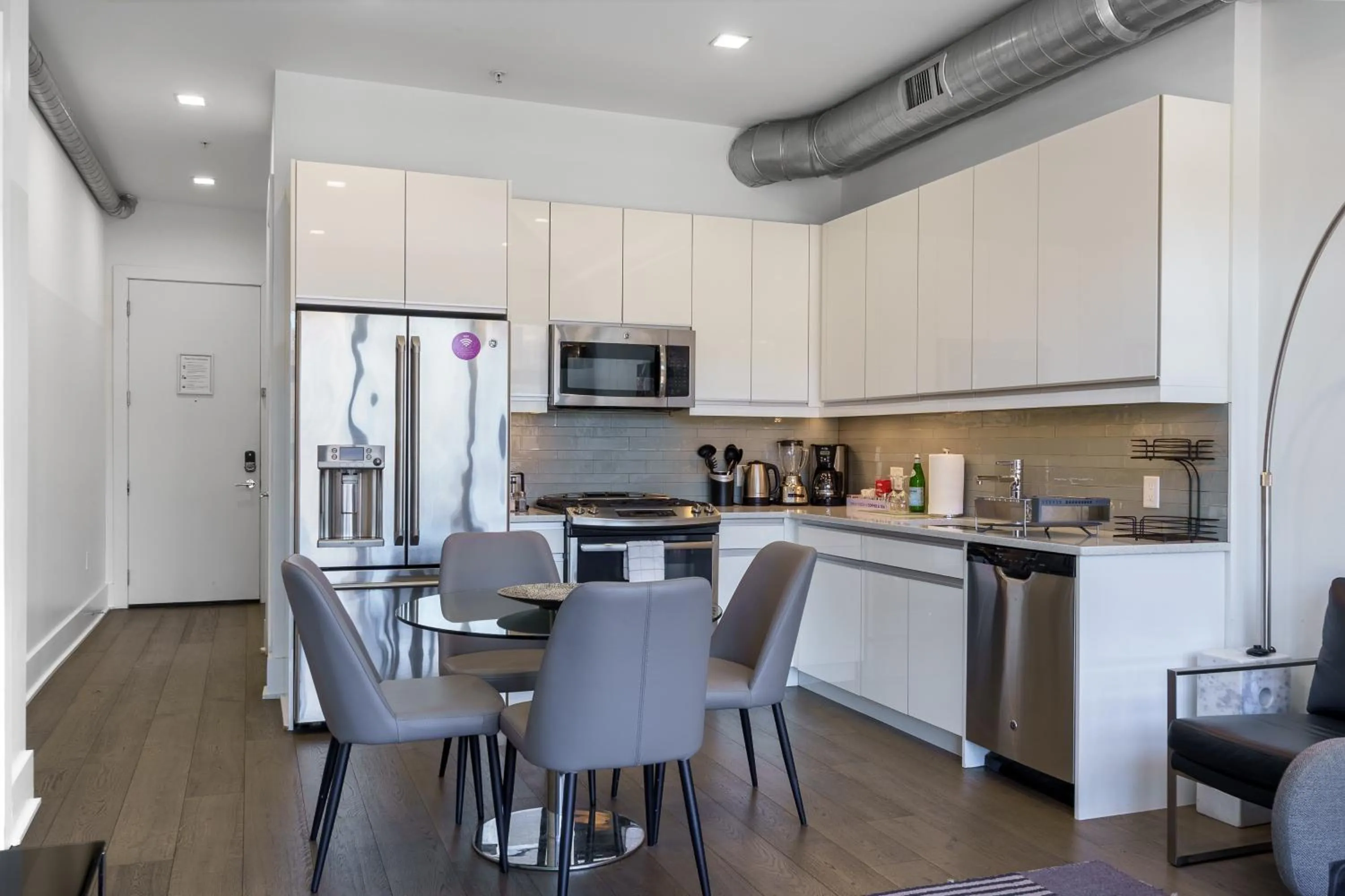 Dining area in Dharma Home Suites Hoboken
