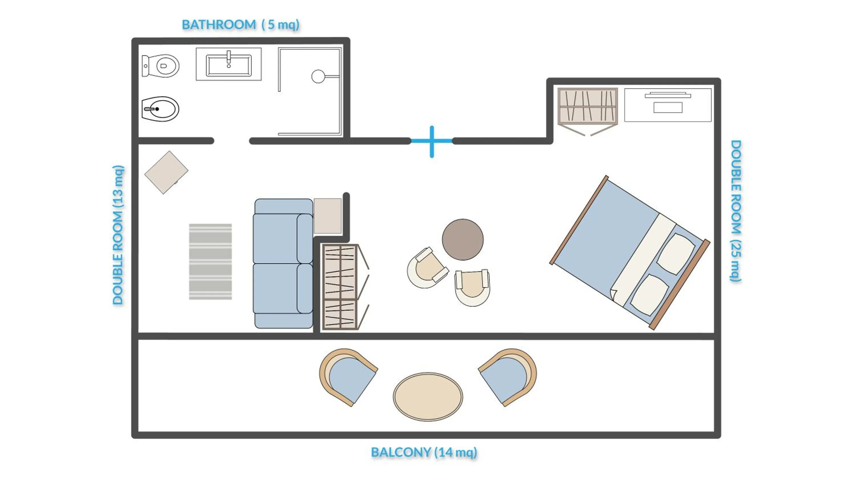 Floor plan in The One Hotel - Designed for Adults - Pet lovers
