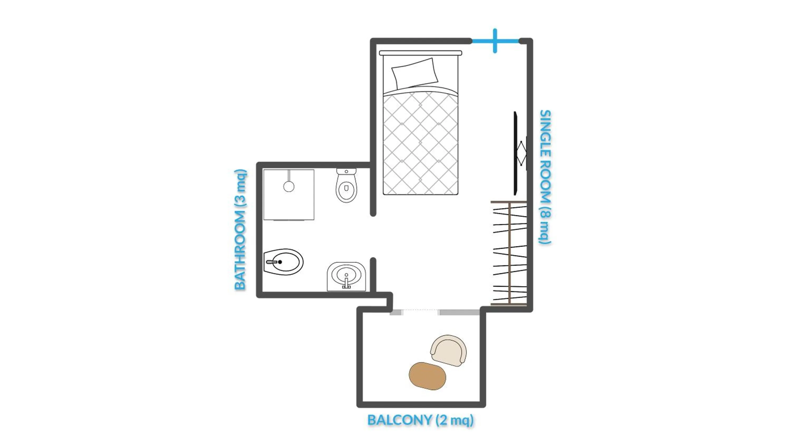 Floor plan in The One Hotel - Designed for Adults - Pet lovers