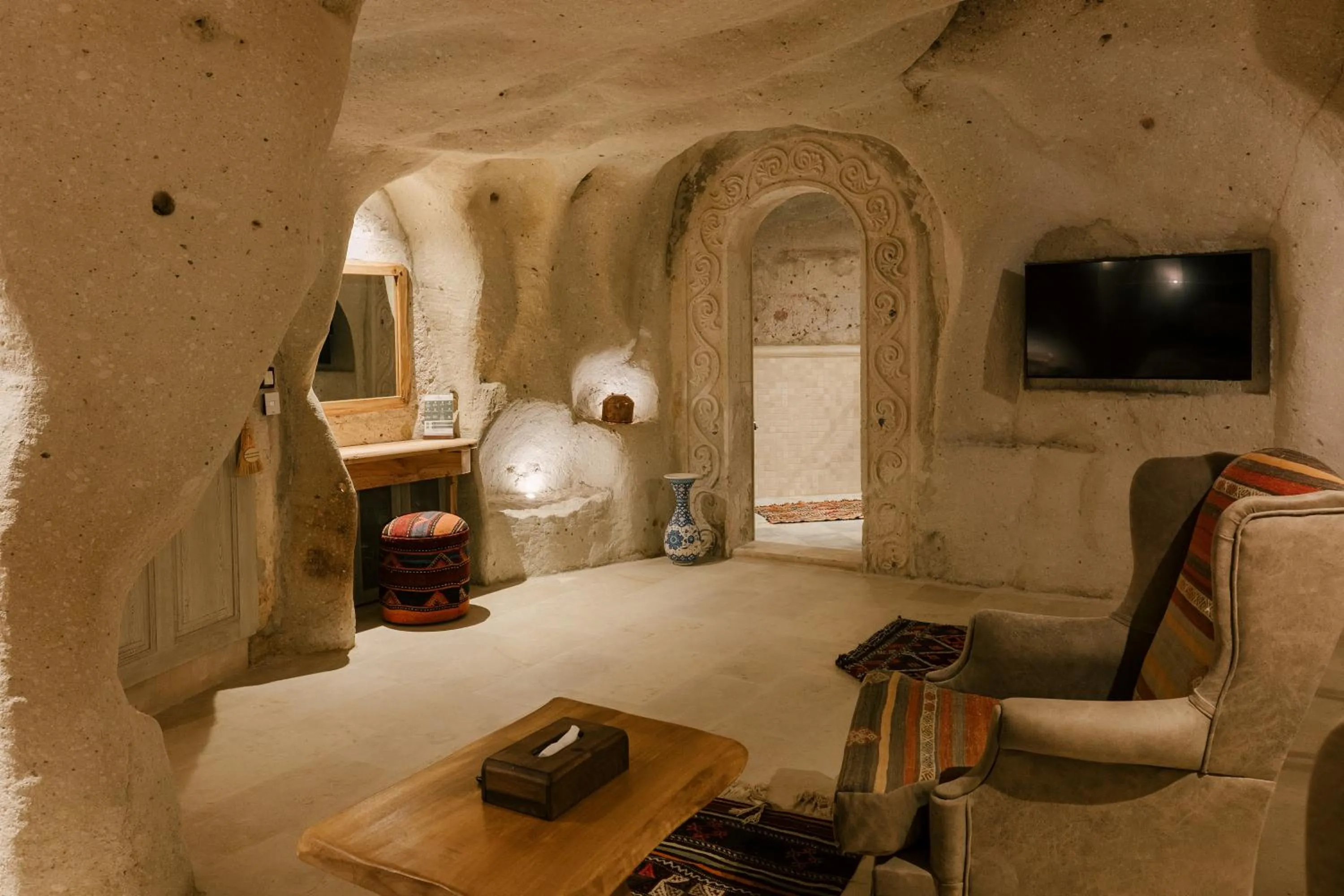 Seating area in Cappadocia Cave Suites Adult Only