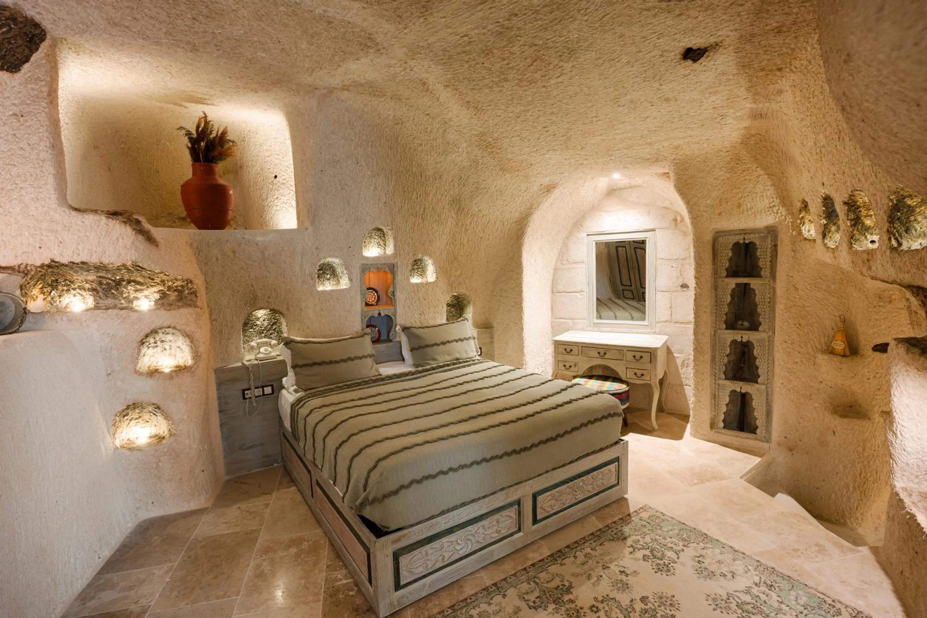 Bed in Cappadocia Cave Suites Adult Only