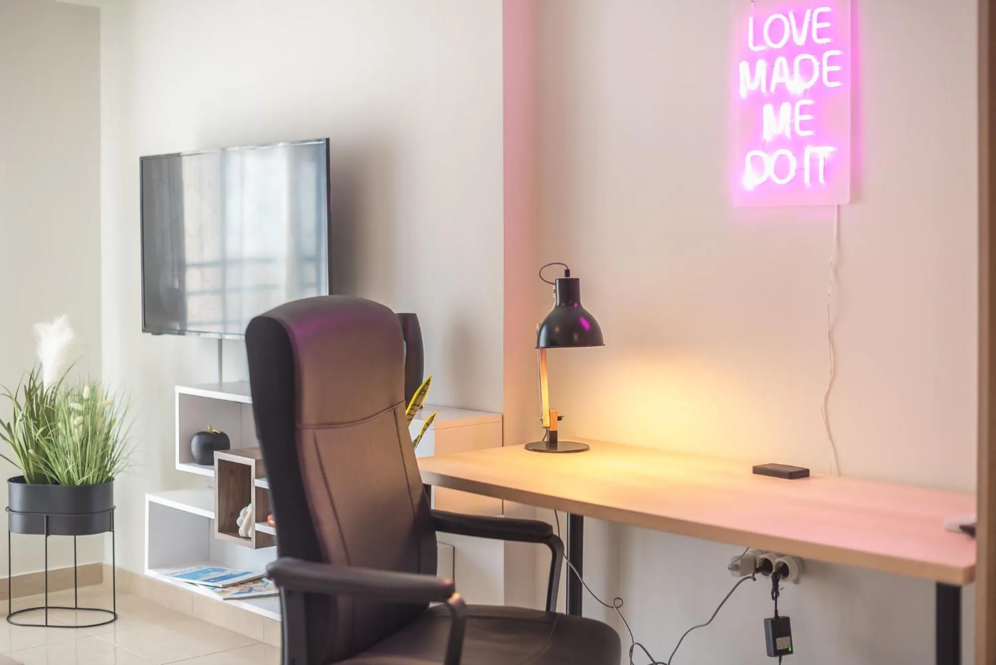 Living room in Elegant Home with Balcony by CloudKeys