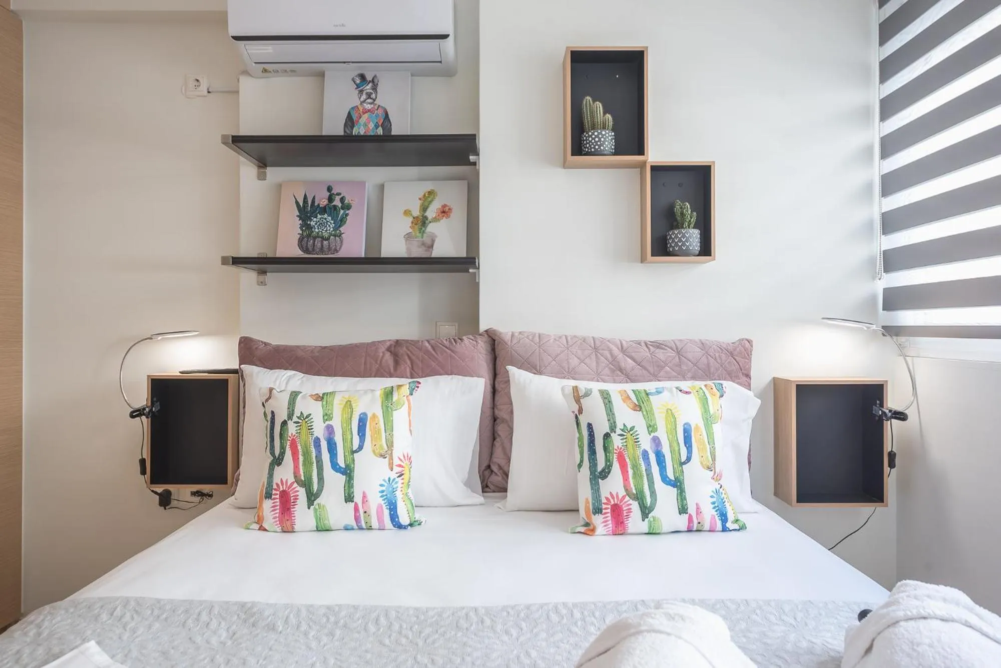 Bed in Elegant Home with Balcony by CloudKeys