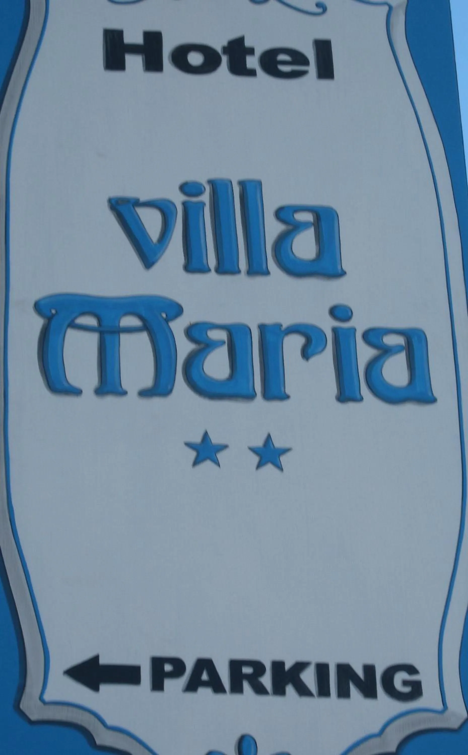 Text overlay in Hotel Villa Maria