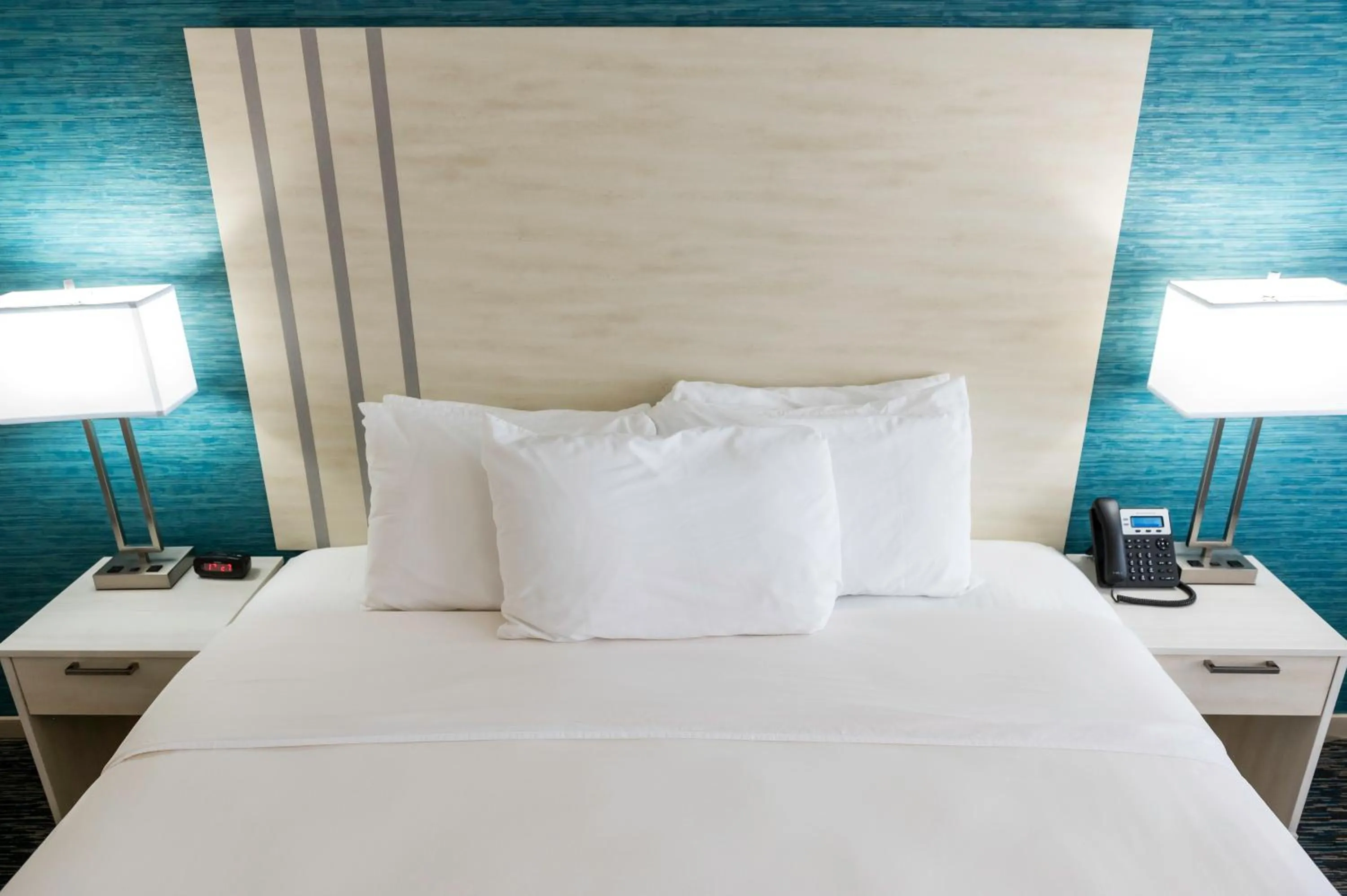 Bed in Illinois Beach Hotel