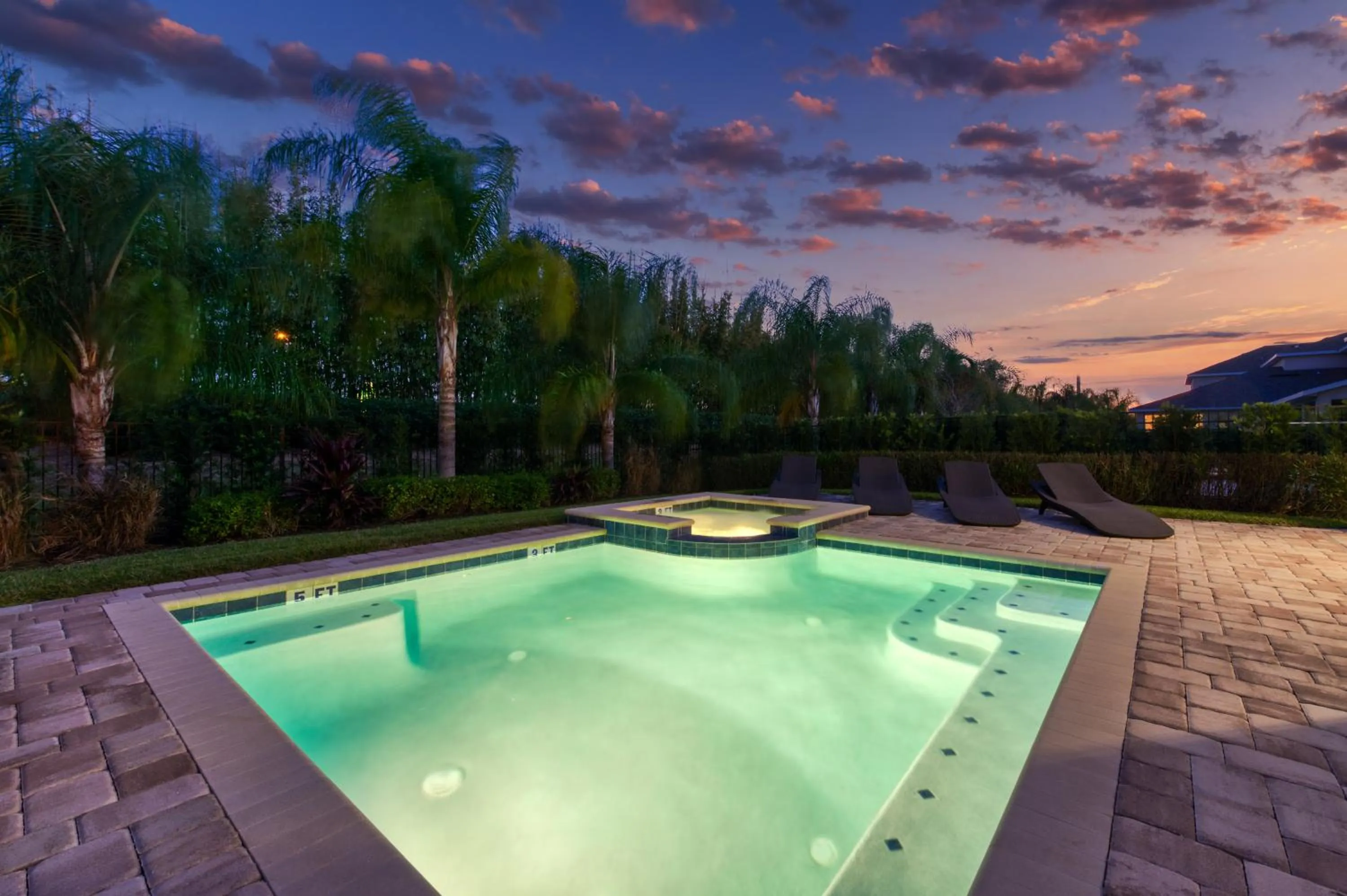 Pool view in Encore Resort and Water Park at Reunion by Rentyl