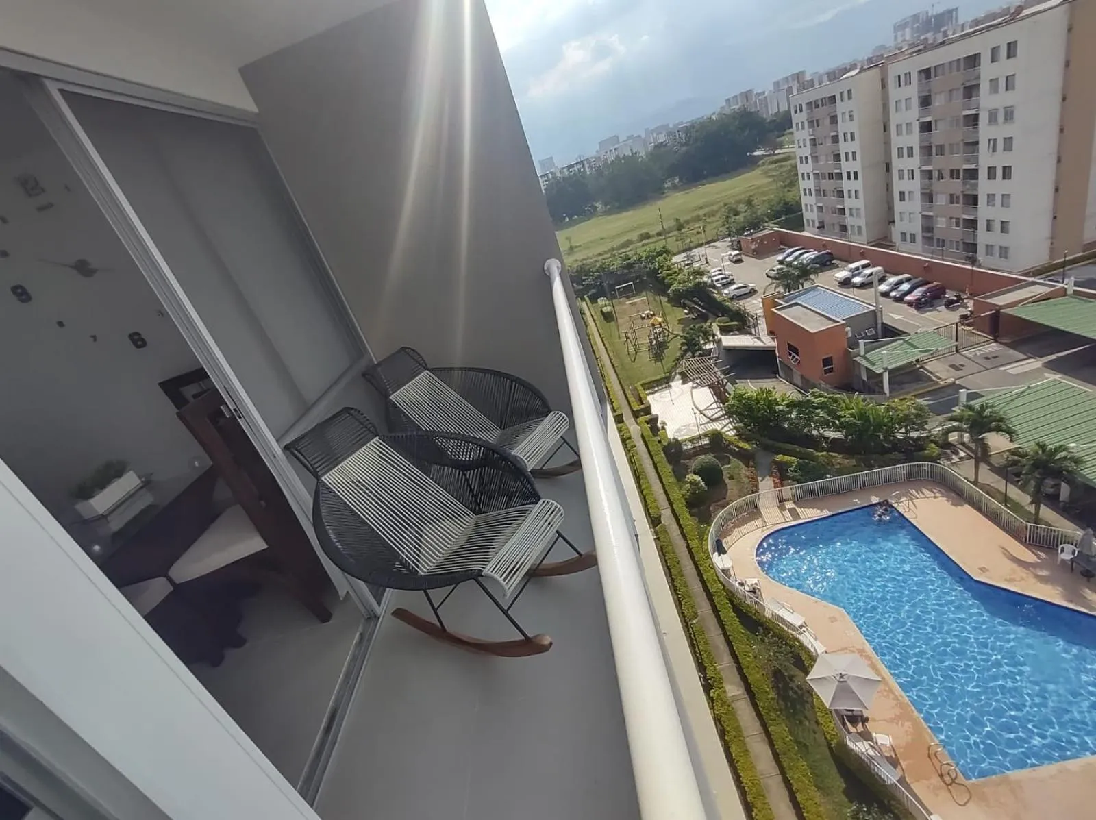 Swimming pool in Valle del lili cozy apartment