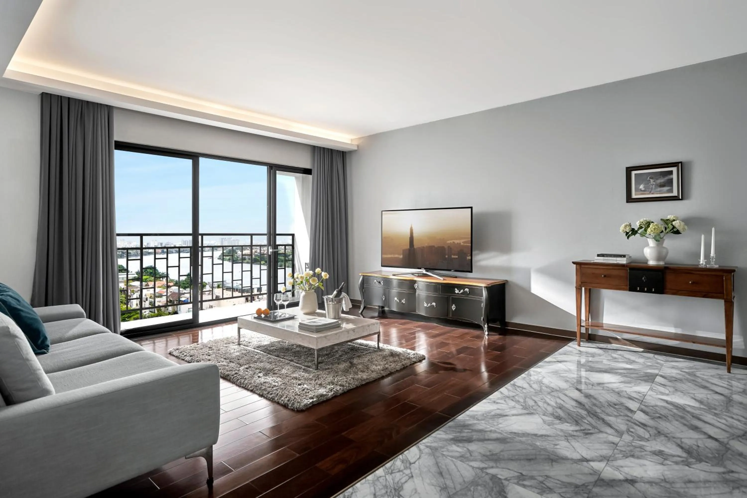 Living room in Oakwood Hotel & Apartments Saigon