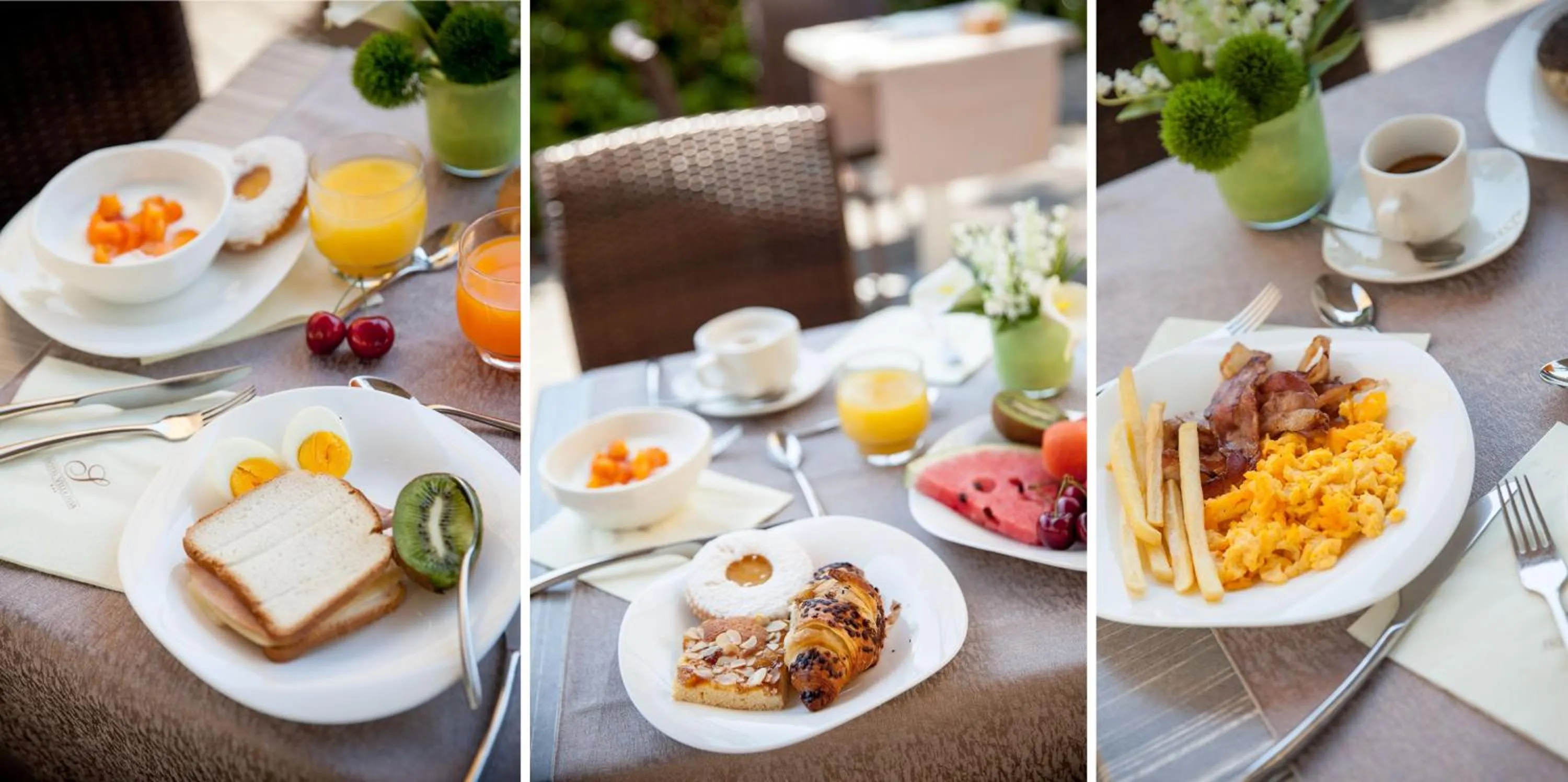 American breakfast in Villa Sylva & Spa