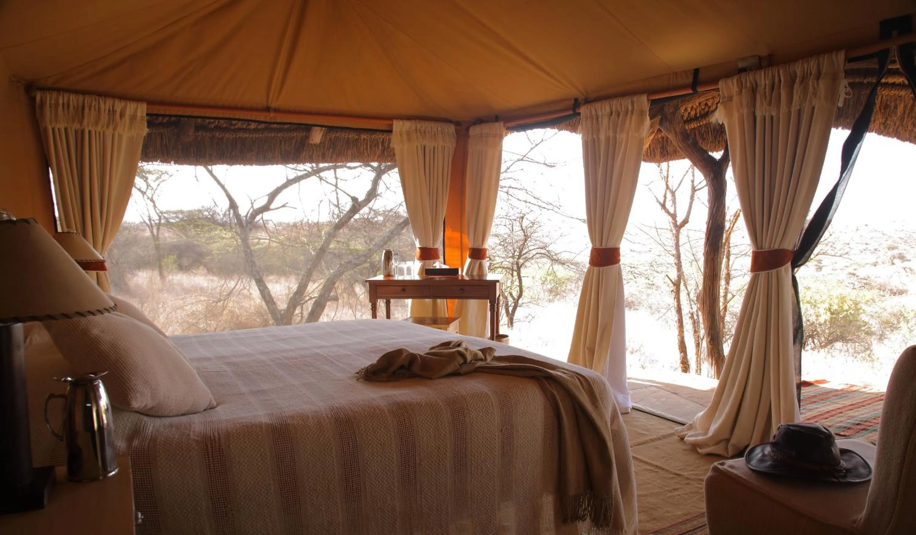 Bed in Elewana Lewa Safari Camp