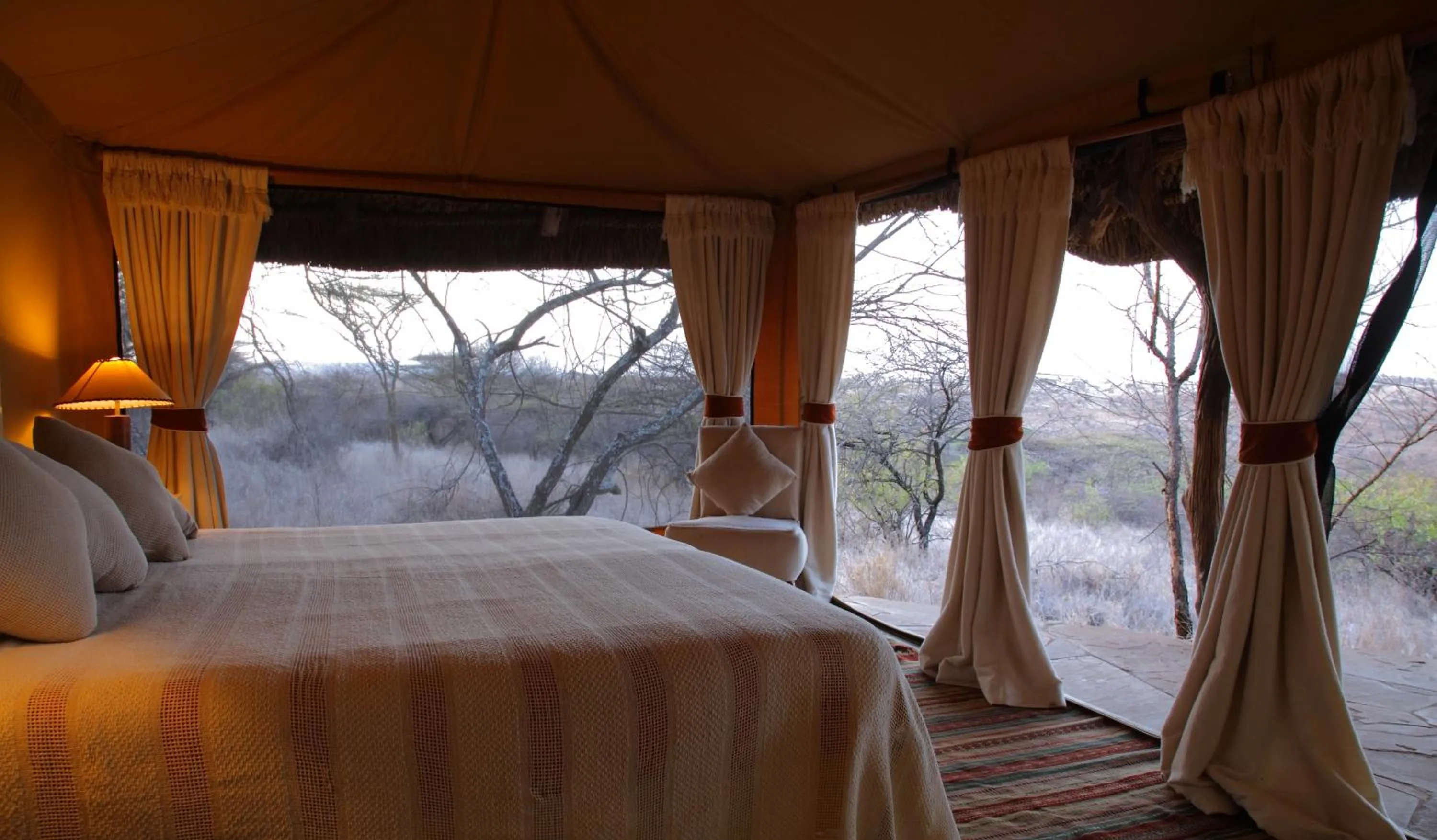 Bed in Elewana Lewa Safari Camp