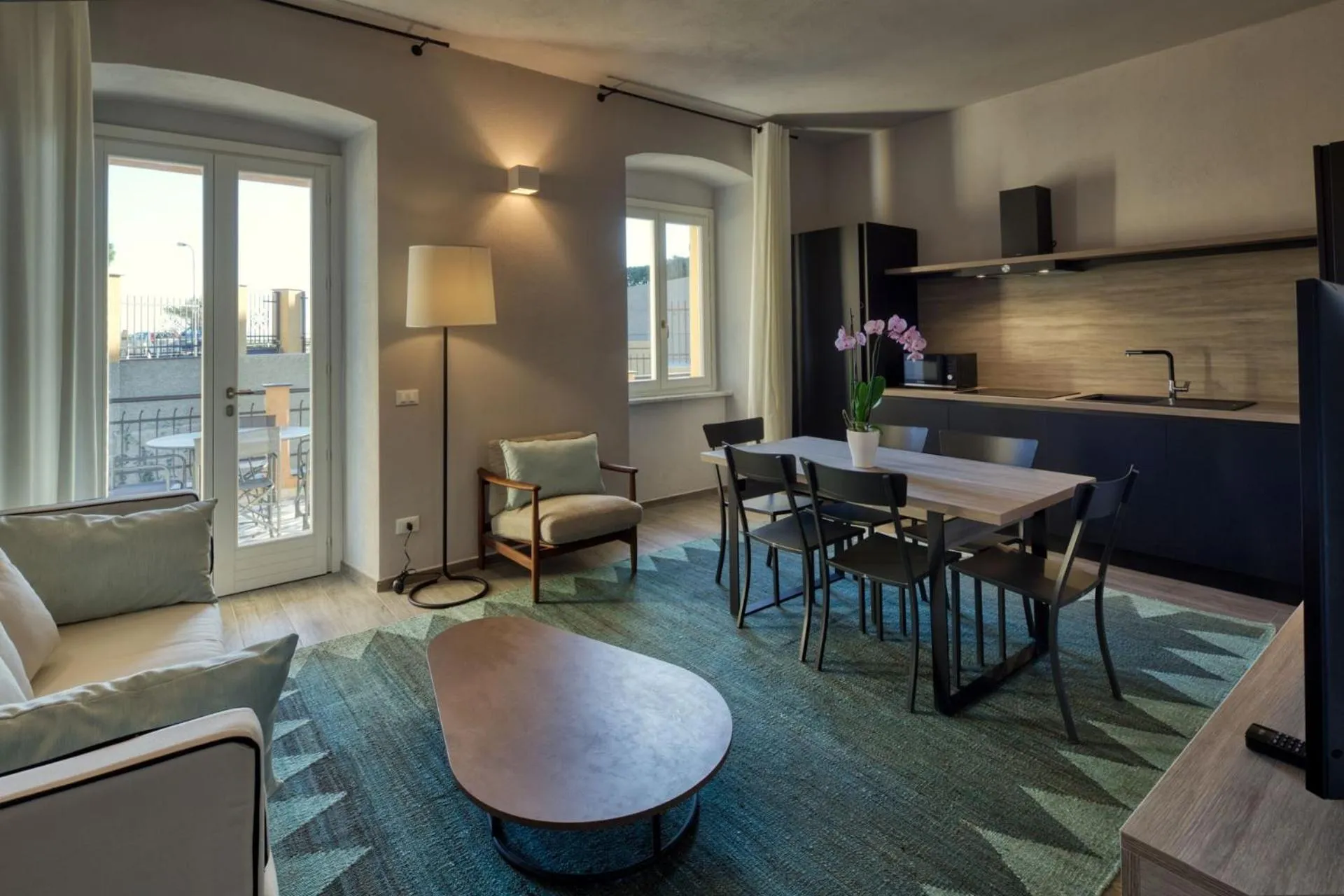 Kitchen or kitchenette in Residence Via Di Francia