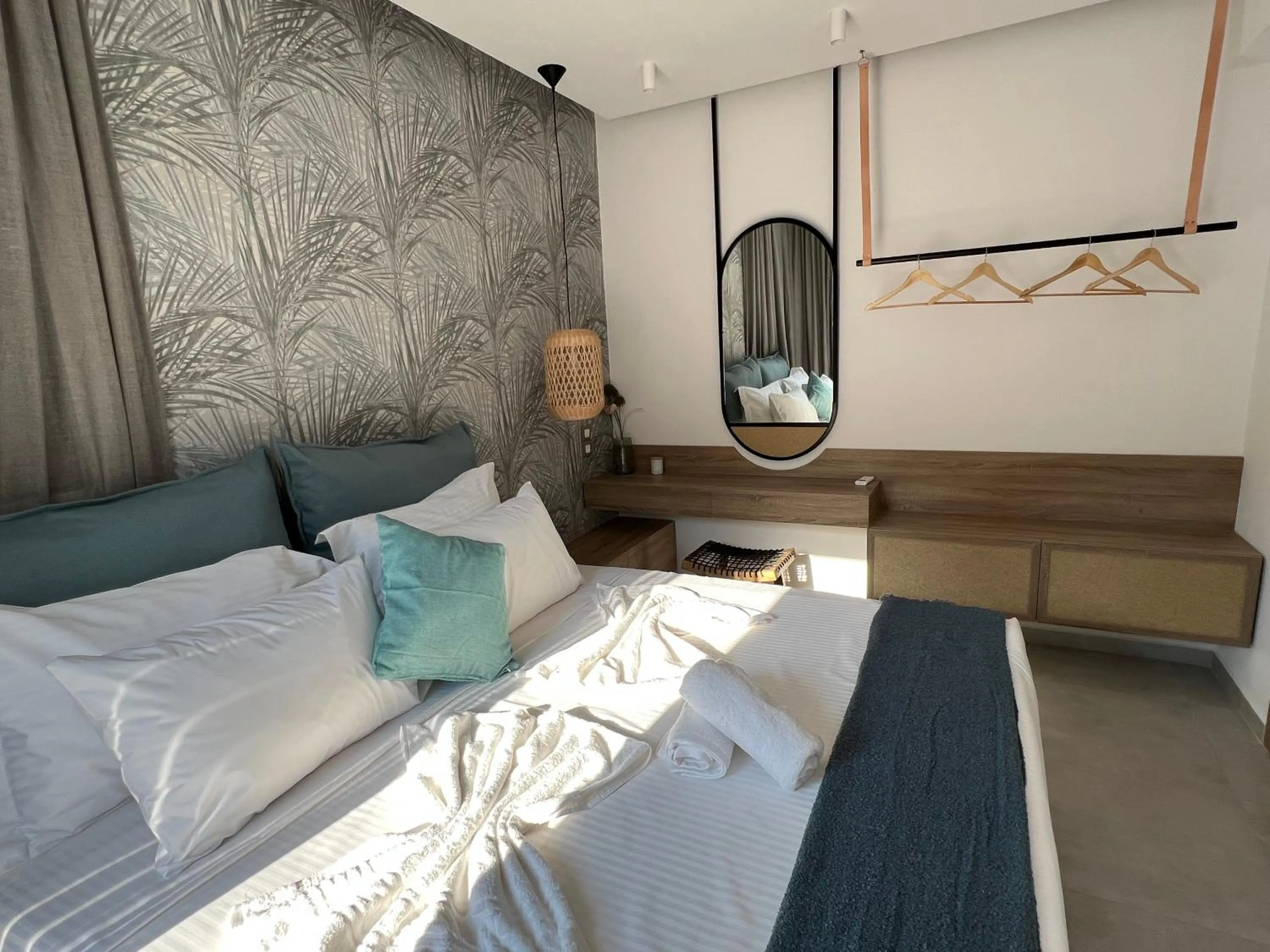 Bed in Aelia Apartments