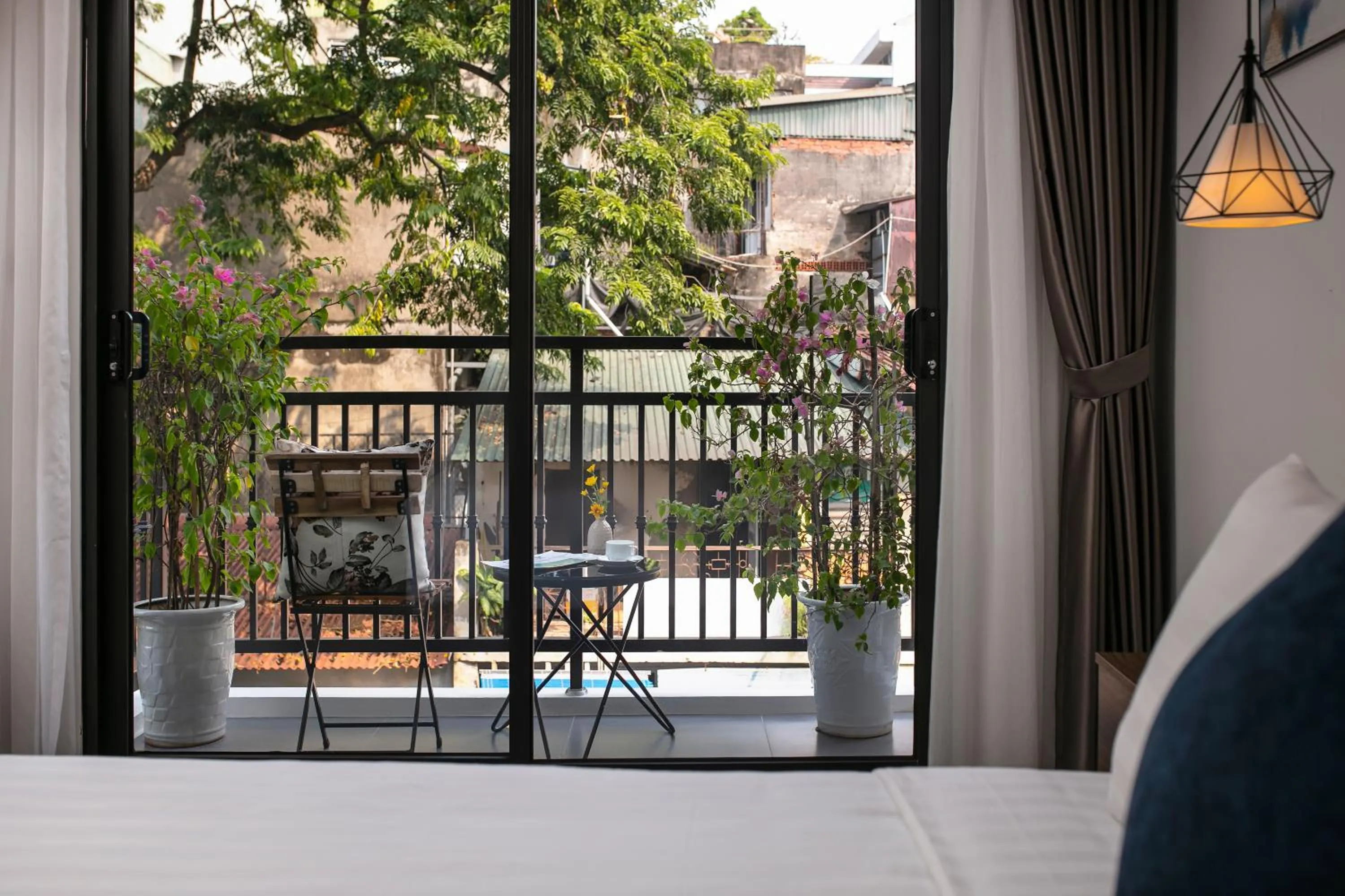 View (from property/room), Bed in Hanoi Vacanza Premier Hotel