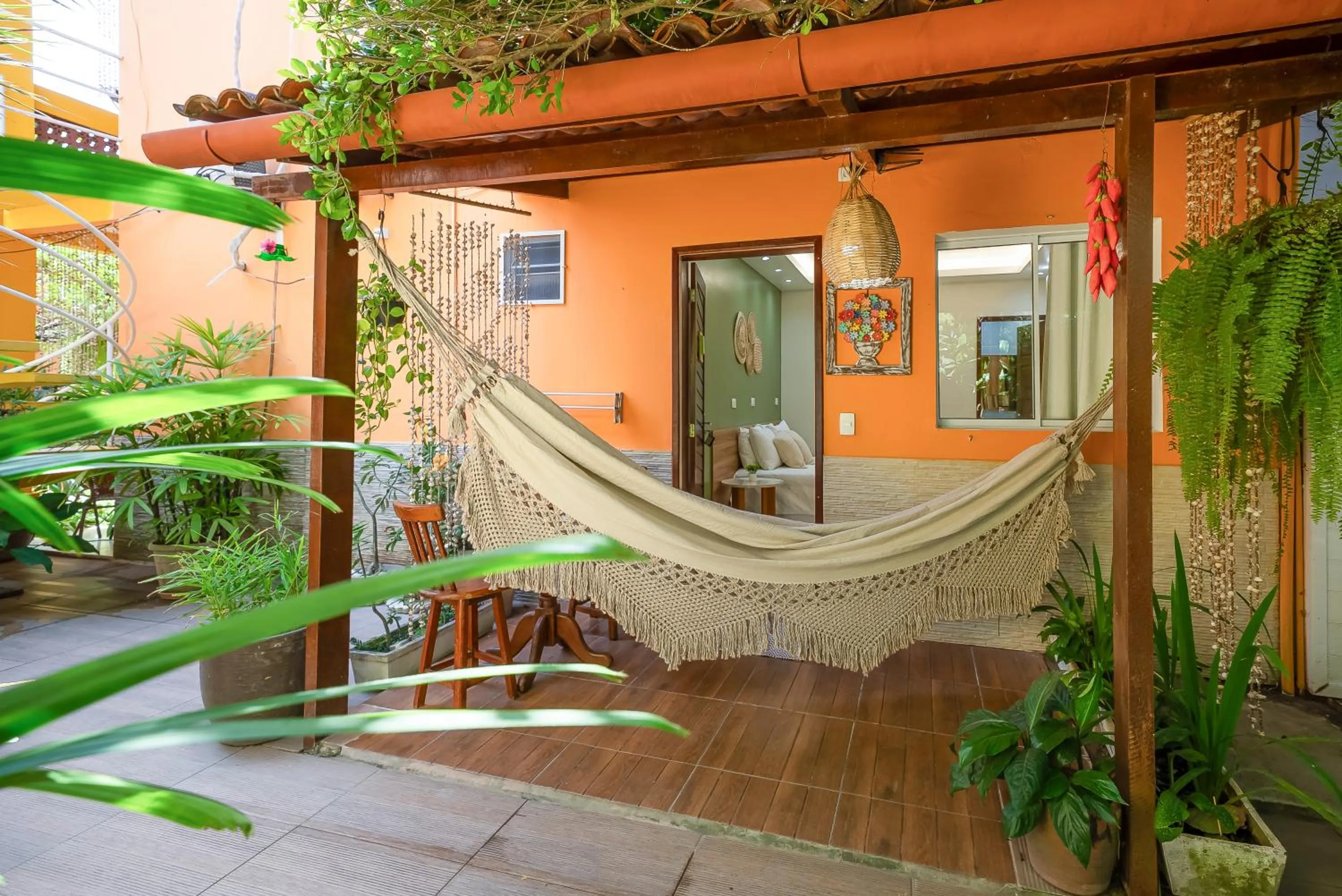 Patio in Pousada Som dos Pássaros