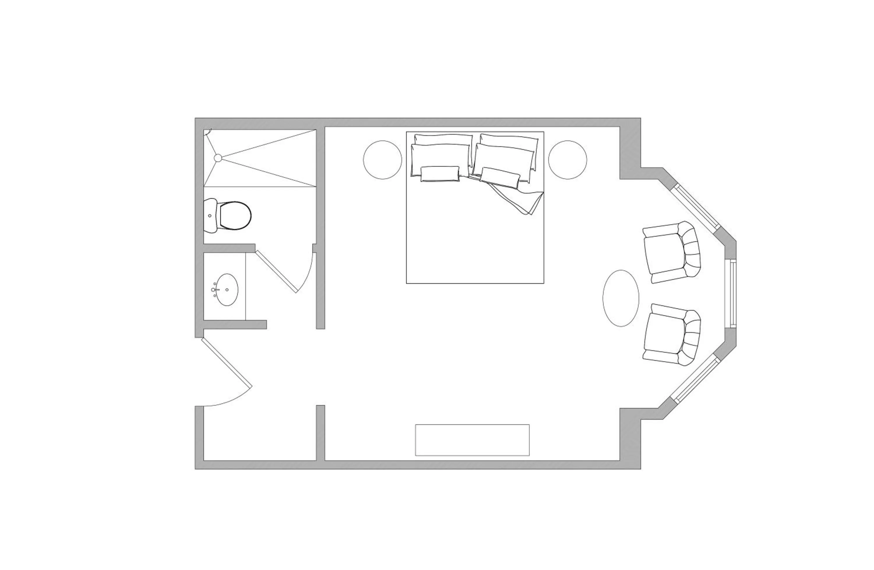 Floor plan in The Hotel Portsmouth - Downtown
