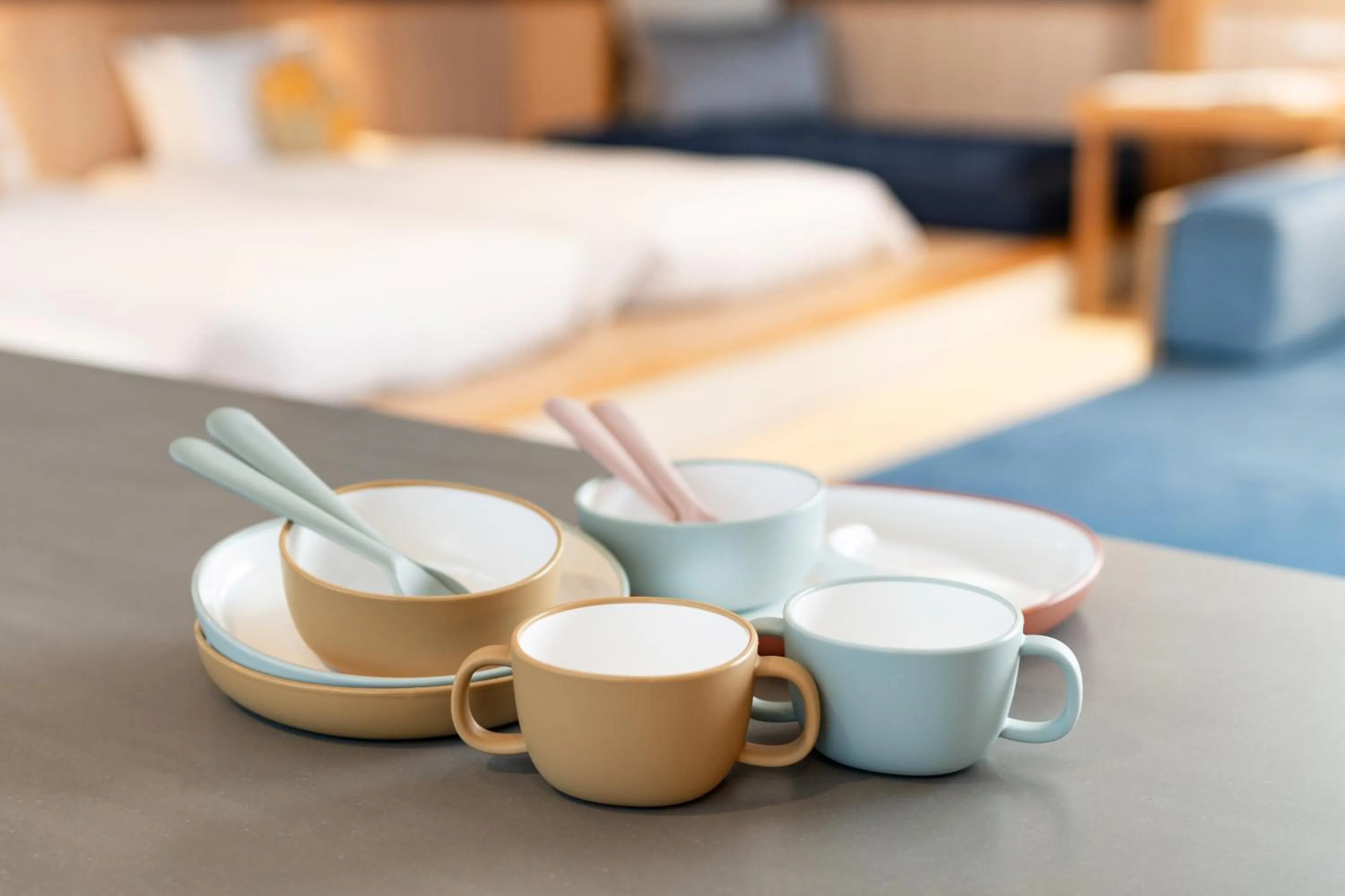 Kitchen or kitchenette, Bed in OMO5 Kyoto Gion by Hoshino Resorts