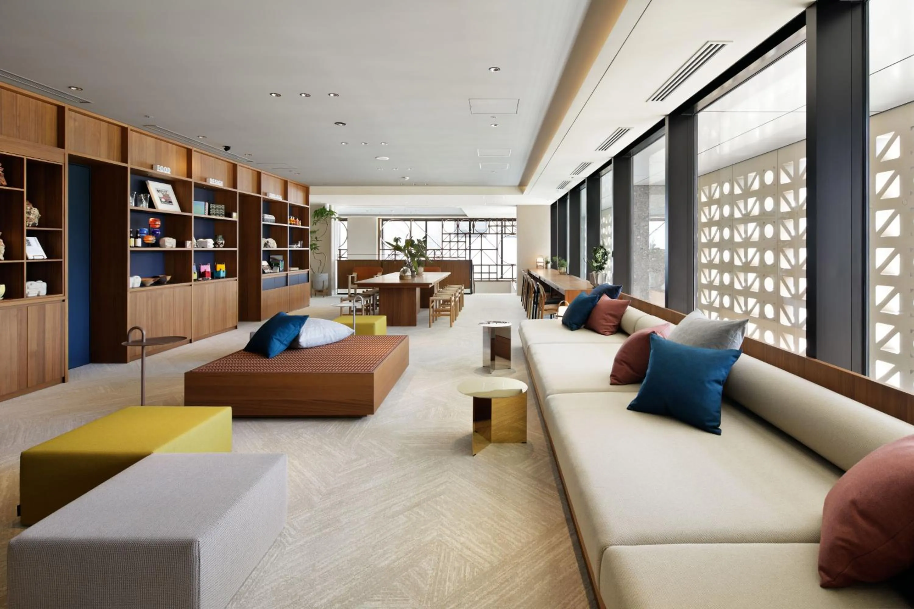 Communal lounge/ TV room in OMO5 Okinawa Naha by Hoshino Resorts