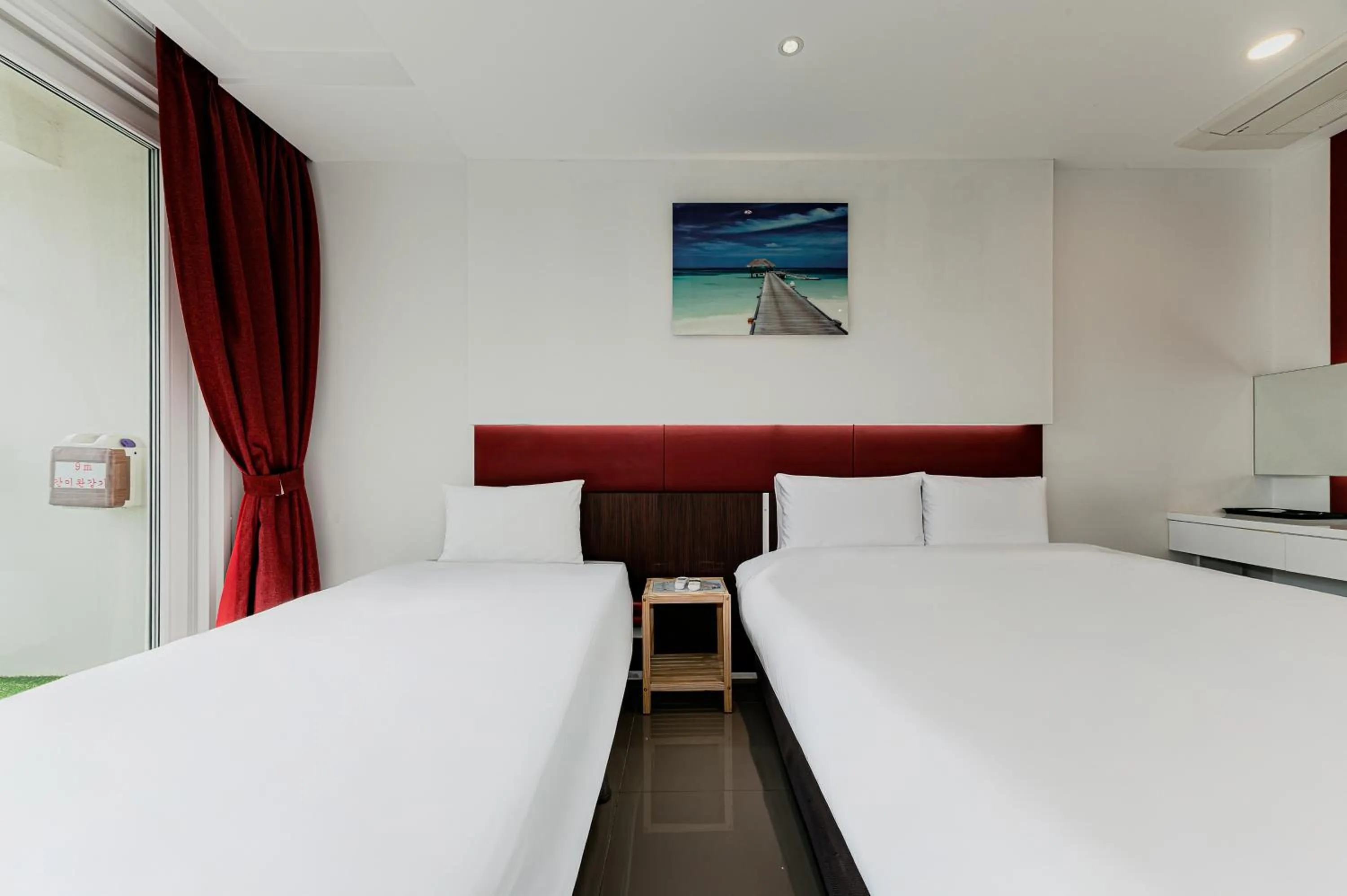Bed in Hamdeok Beach Stay Jeju
