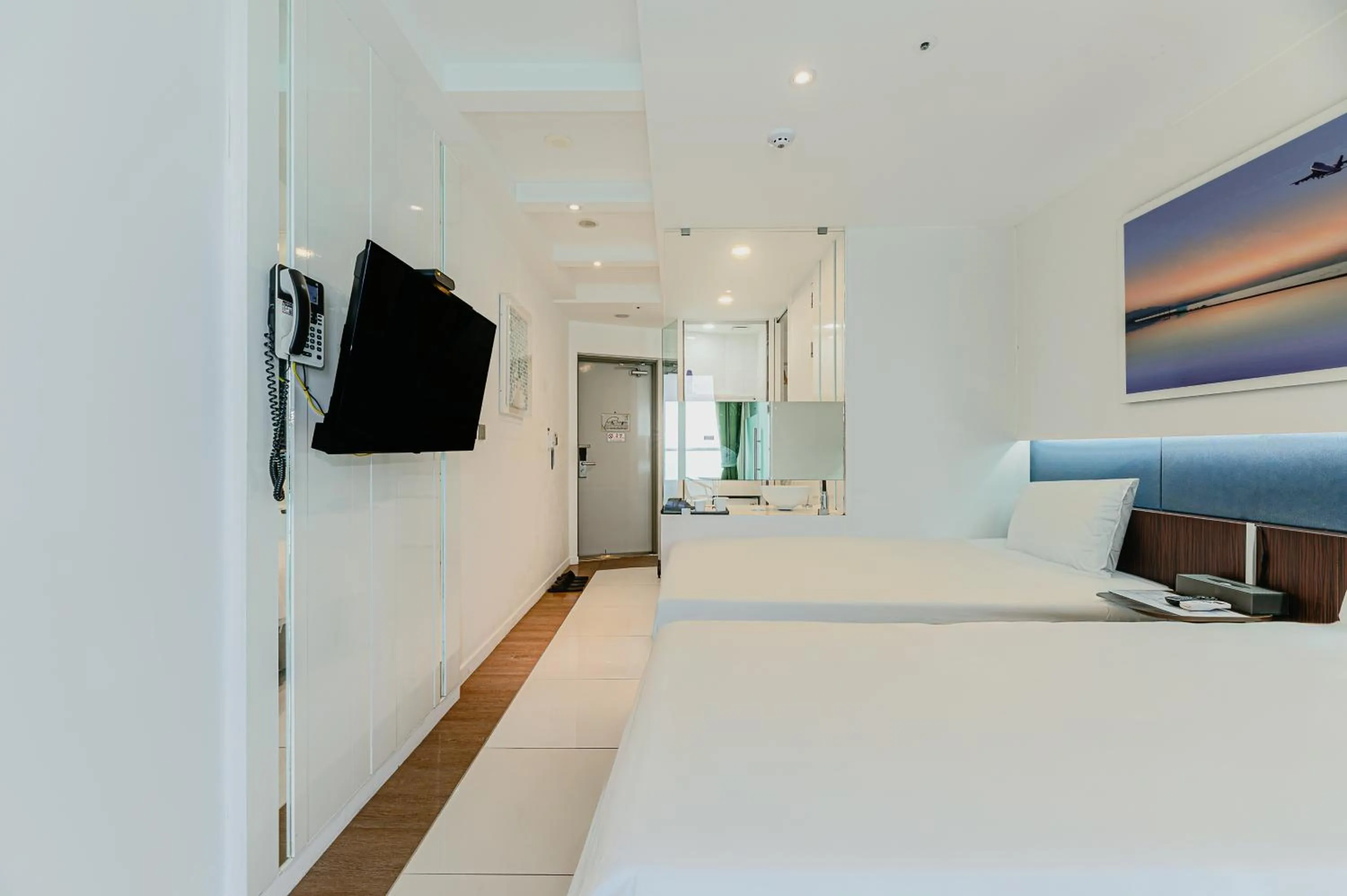 Bed in Hamdeok Beach Stay Jeju