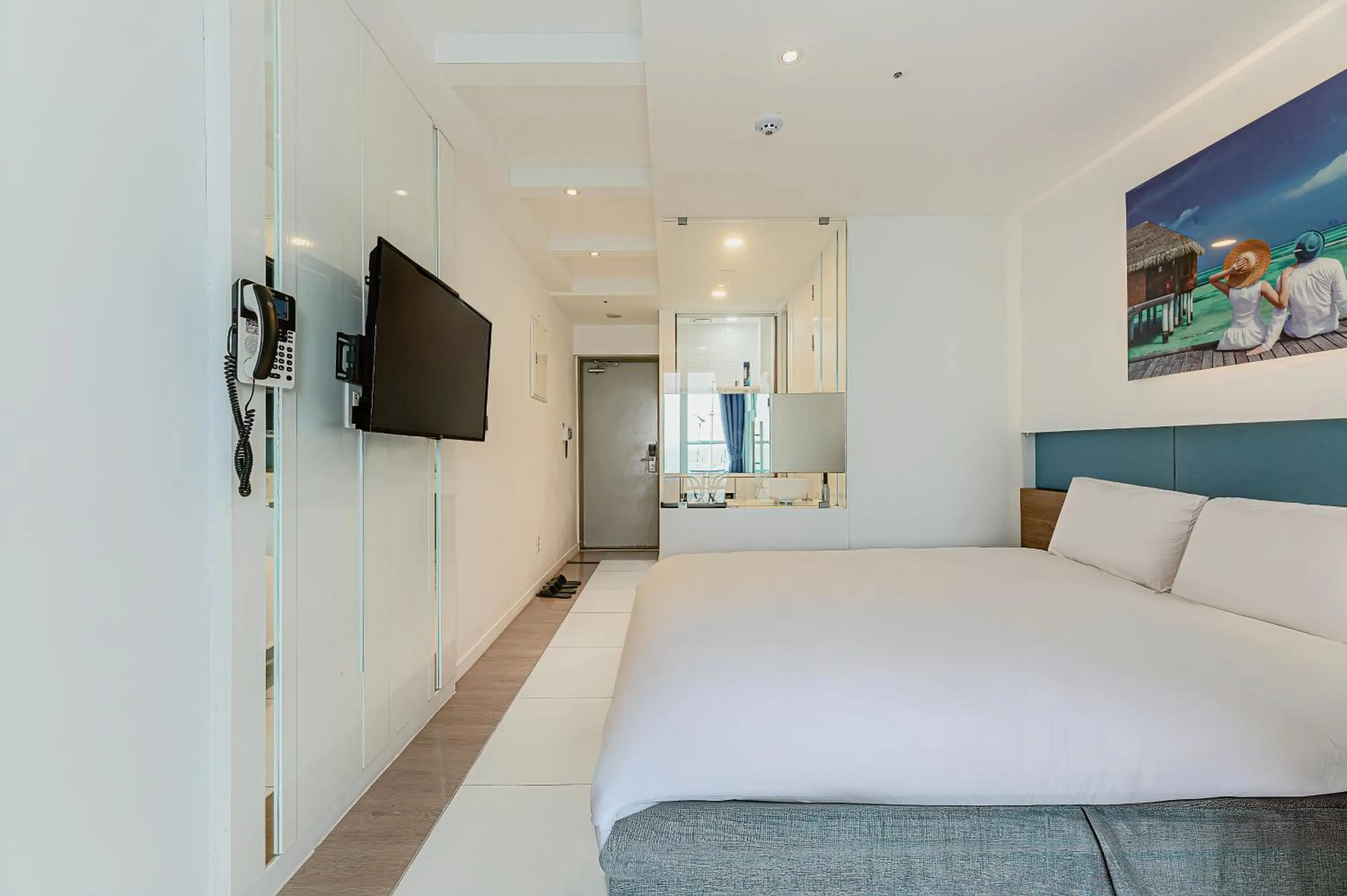 Bed in Hamdeok Beach Stay Jeju