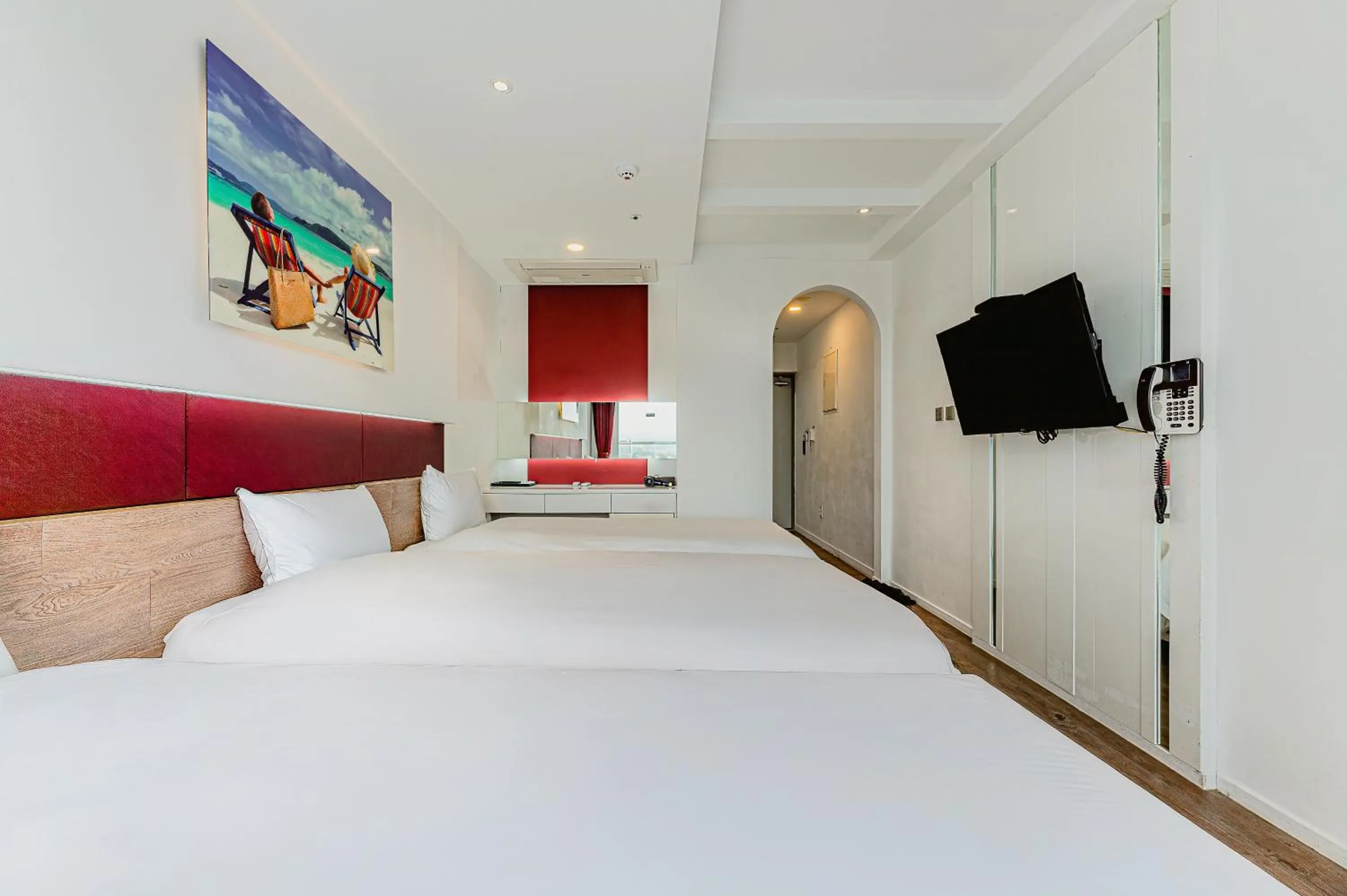 Bed in Hamdeok Beach Stay Jeju