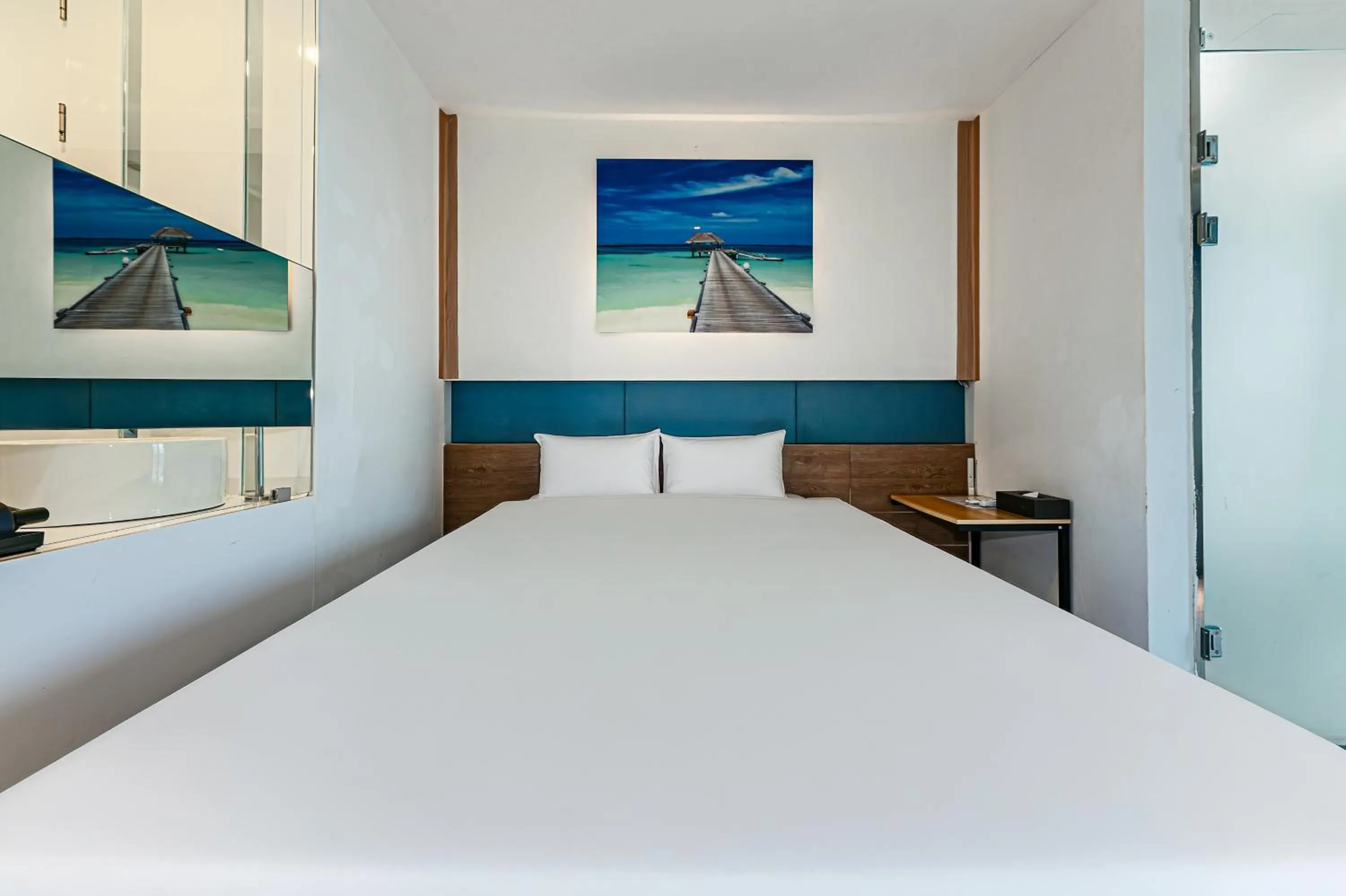 Bed in Hamdeok Beach Stay Jeju