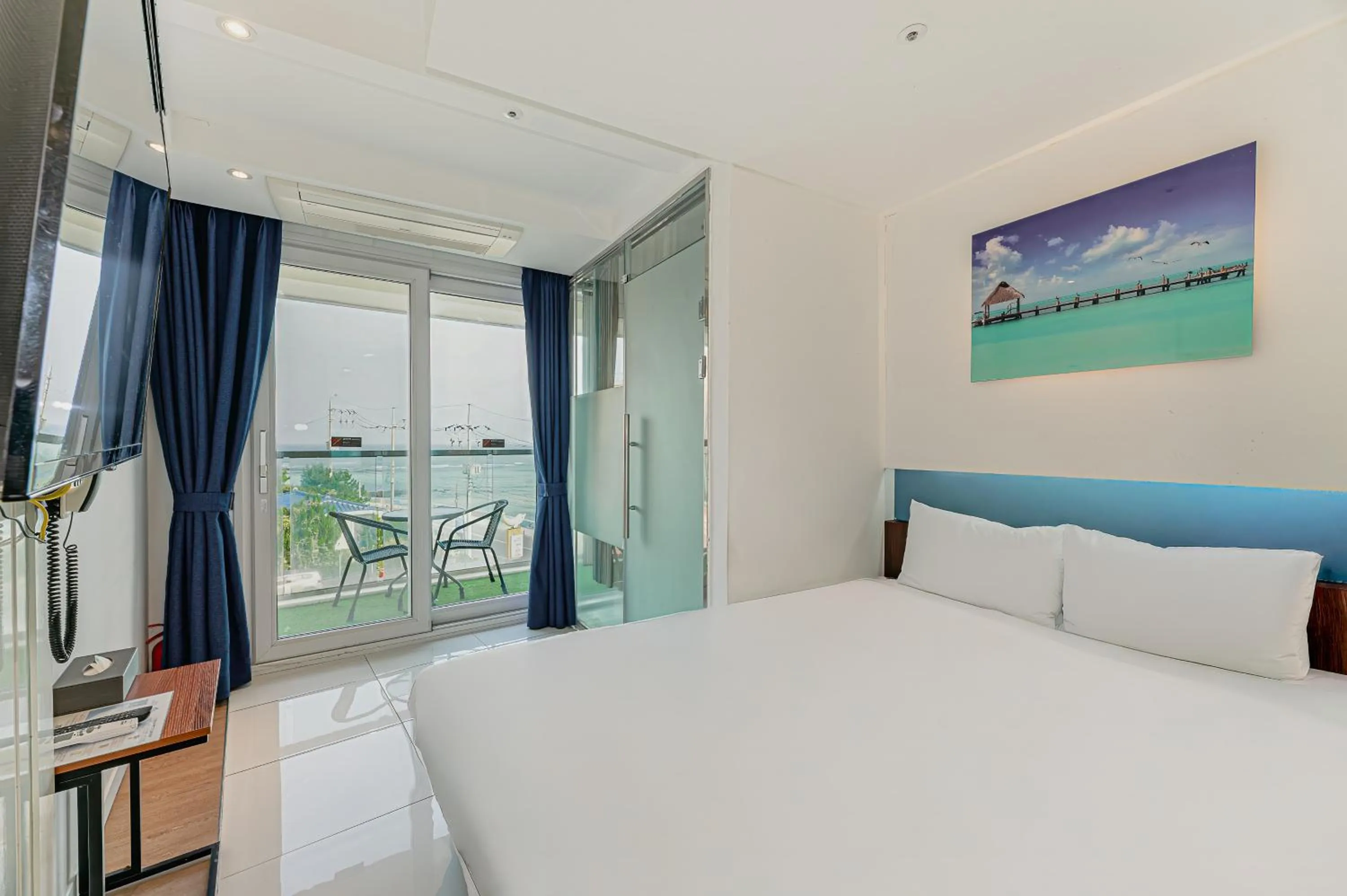 Bed in Hamdeok Beach Stay Jeju