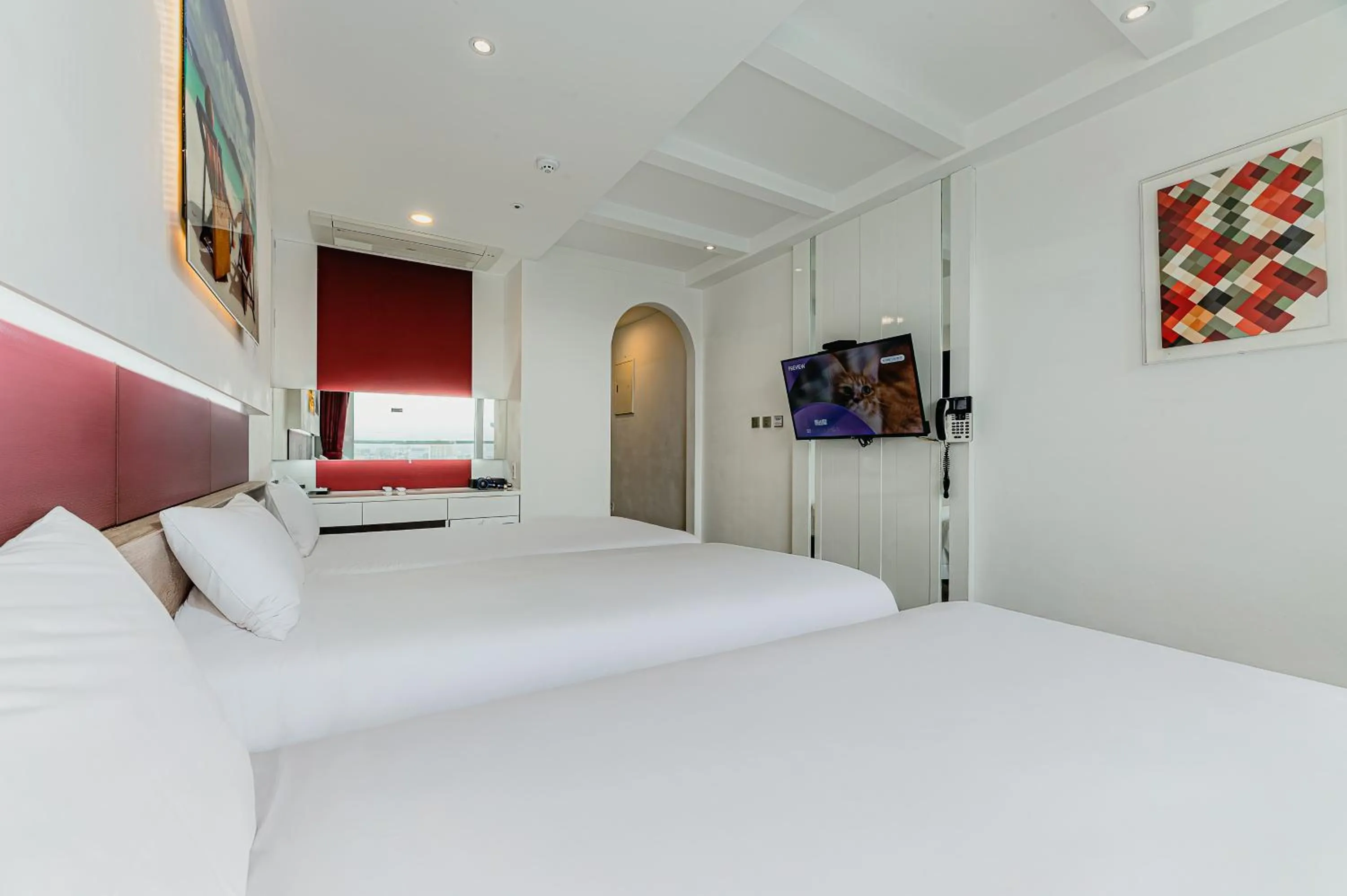 Bed in Hamdeok Beach Stay Jeju