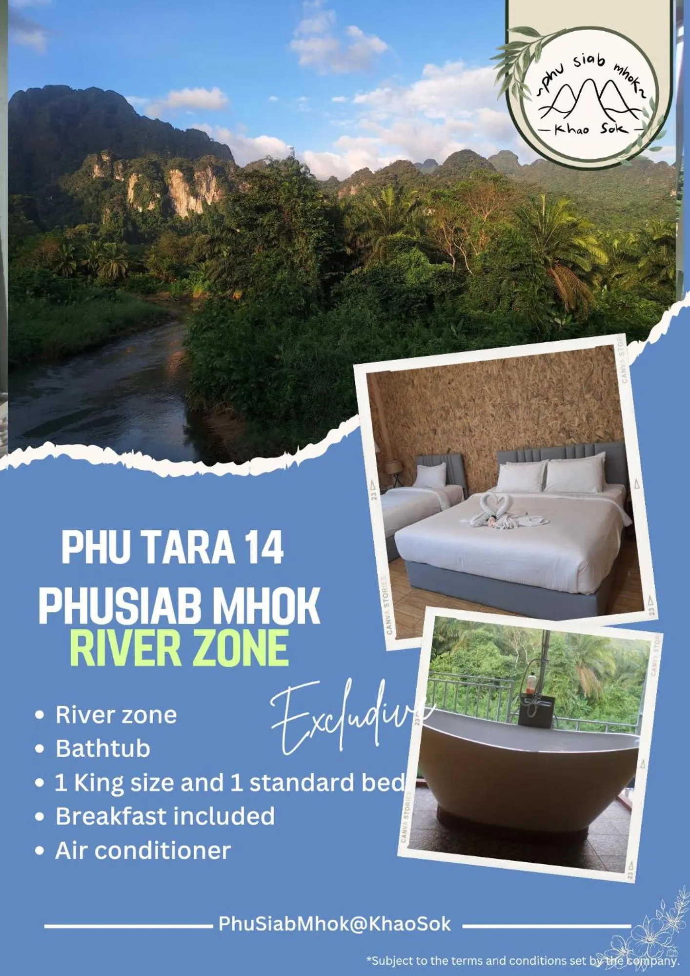 Bed in Phu Siab Mhok@KhaoSok