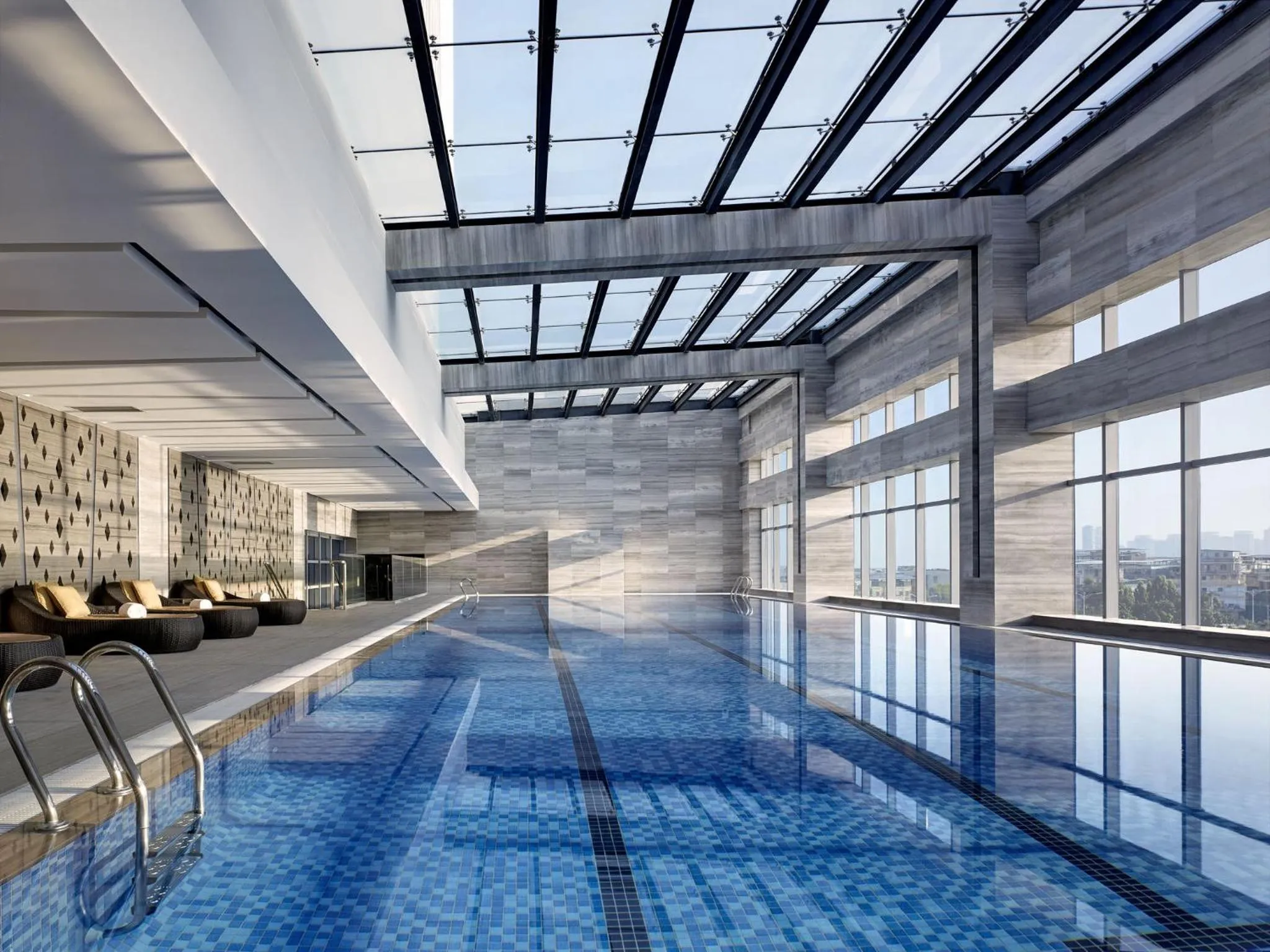Swimming pool in Langham Place Xiamen
