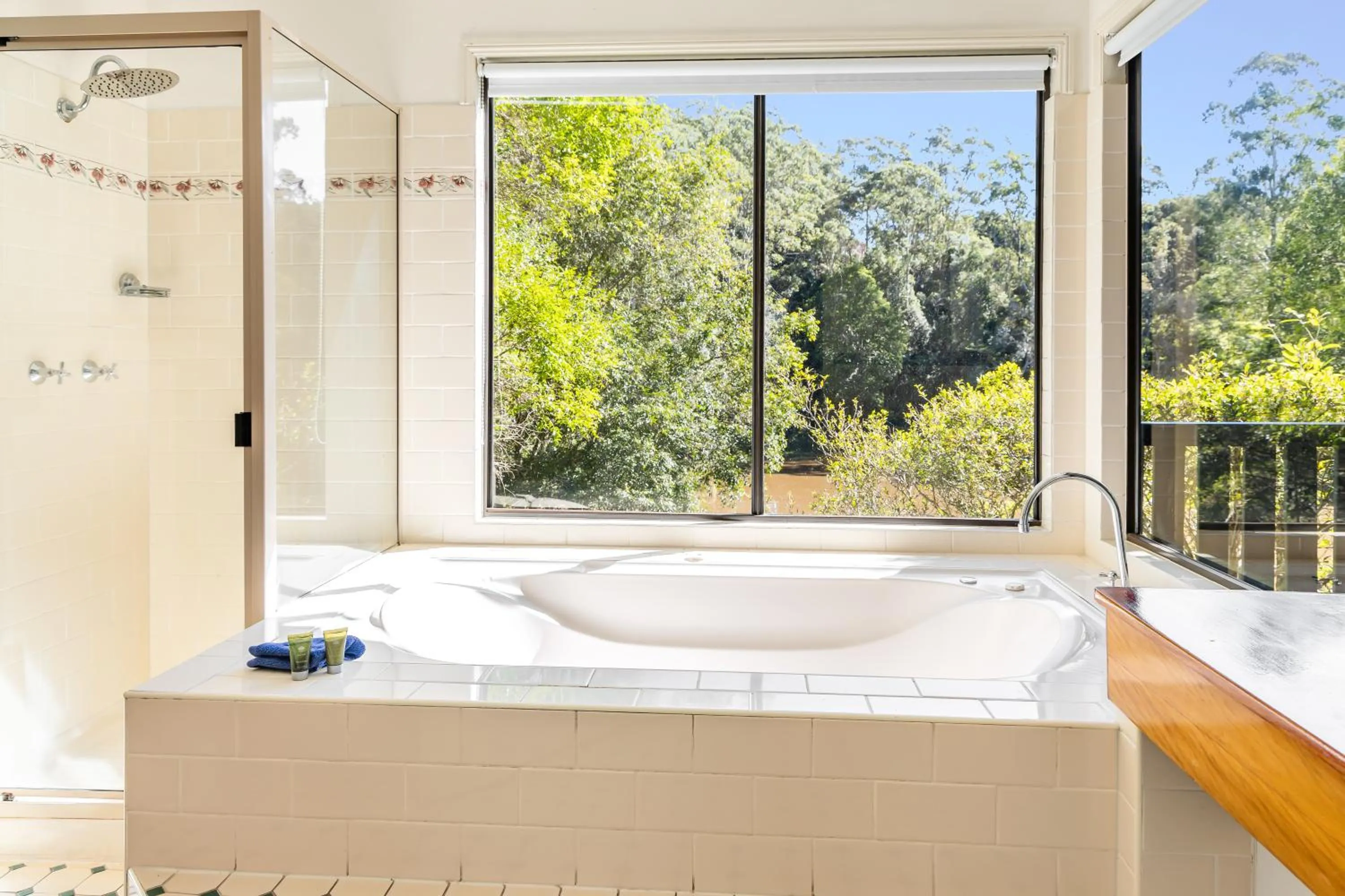 Hot Tub in Montville Country Cabins