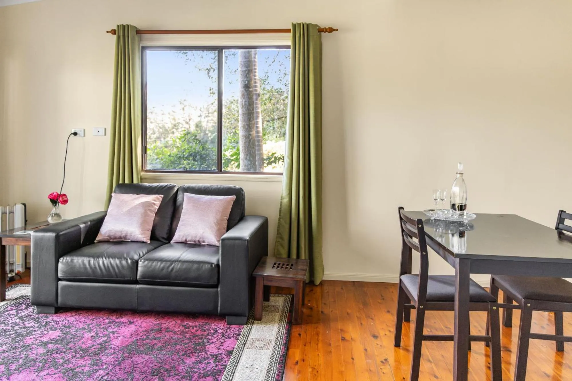 Seating area in Montville Country Cabins
