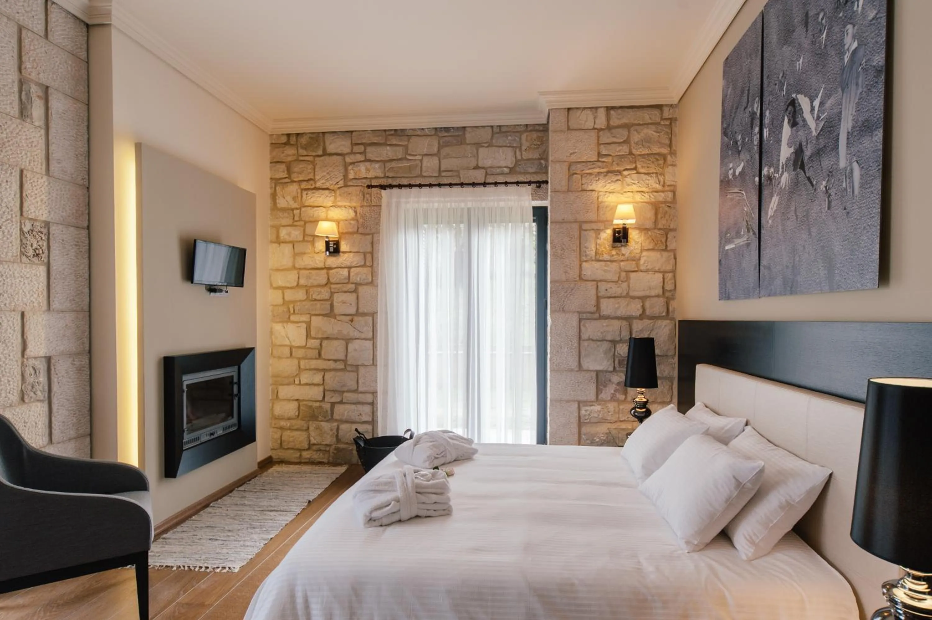 Decorative detail, Bed in Levidi Suites