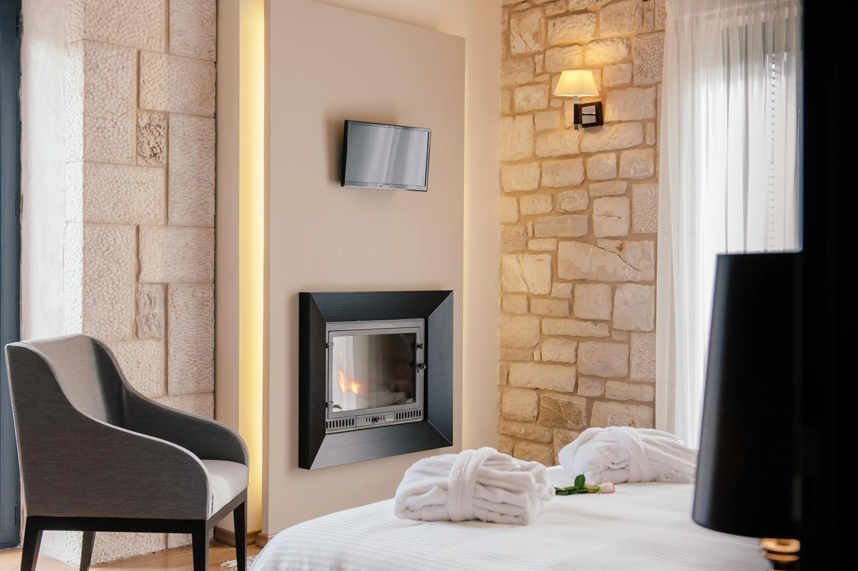 Decorative detail, Bed in Levidi Suites