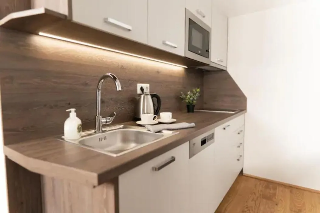 Kitchen or kitchenette in Hotel Triester