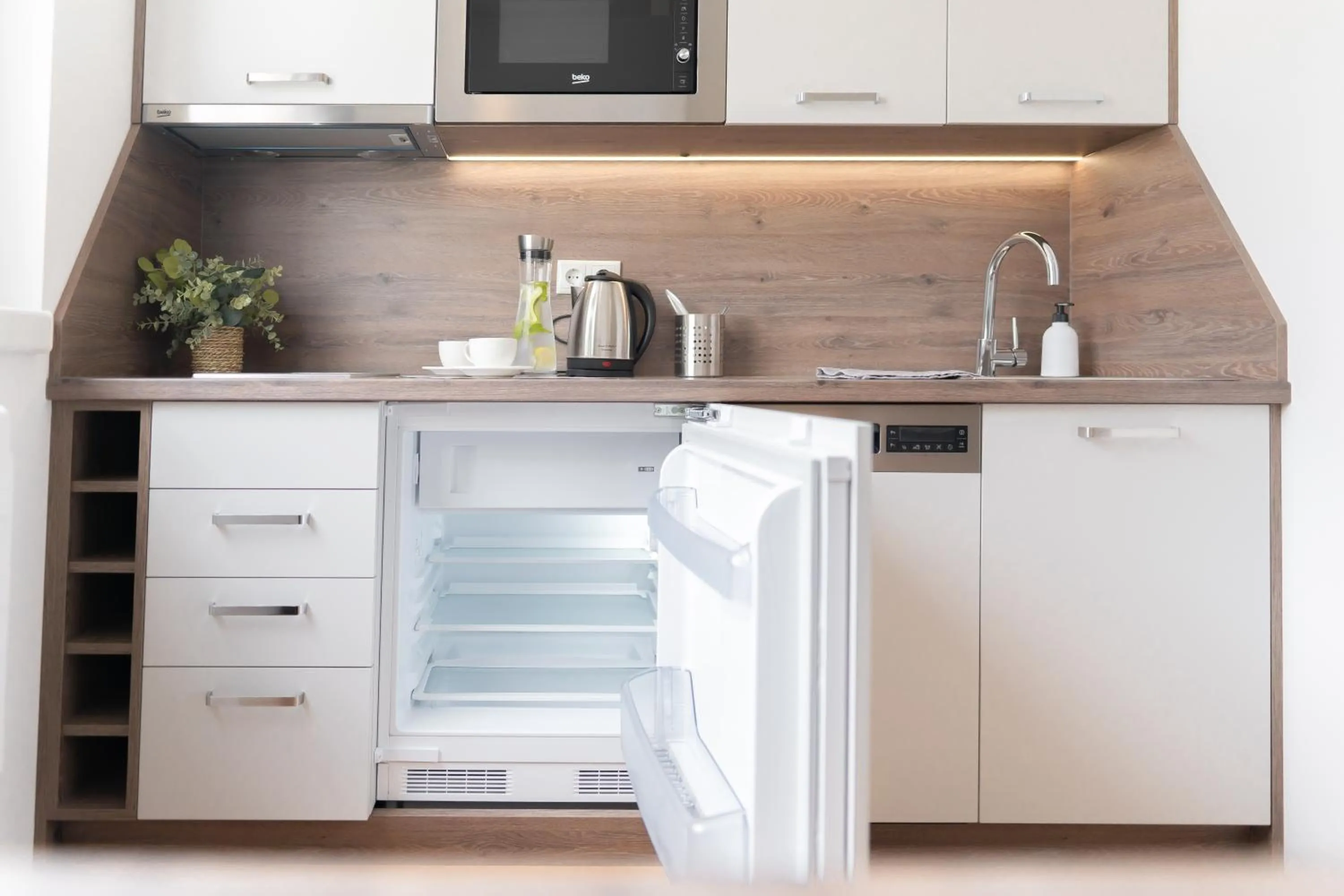 Kitchen or kitchenette in Hotel Triester