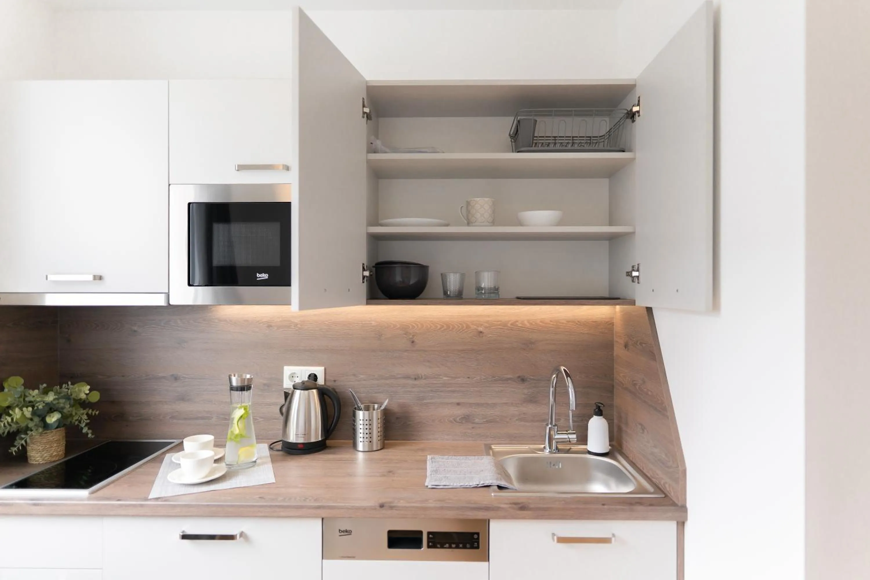 Kitchen or kitchenette in Hotel Triester