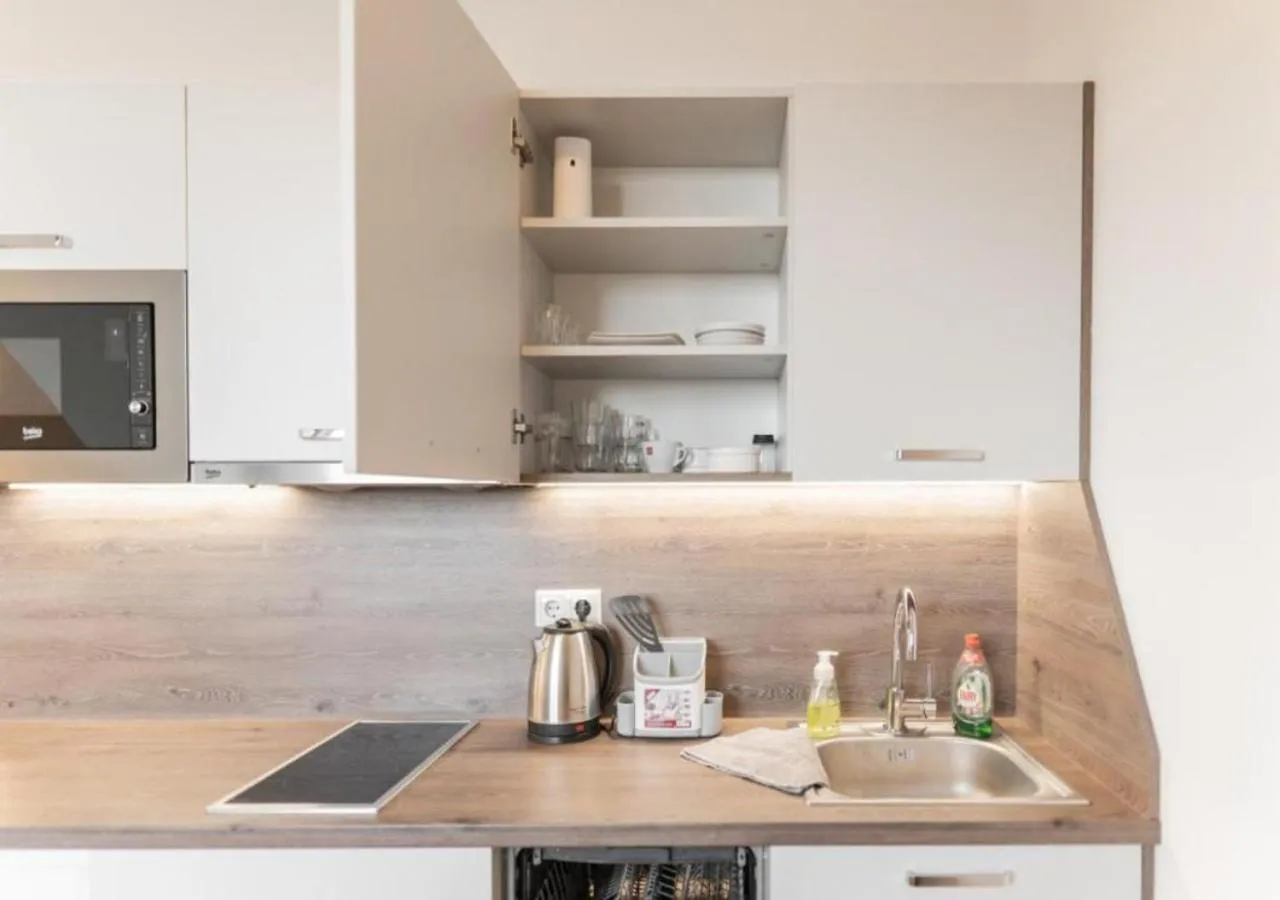 Kitchen or kitchenette in Hotel Triester