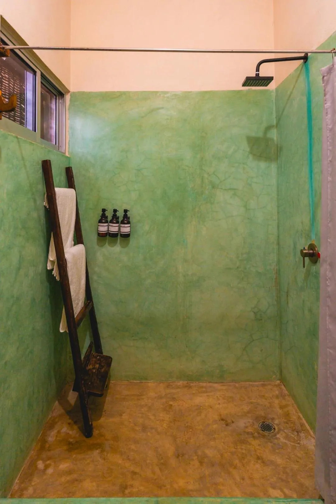 Shower in Casa Mia El Cuyo Eco Beach Boutique Hotel